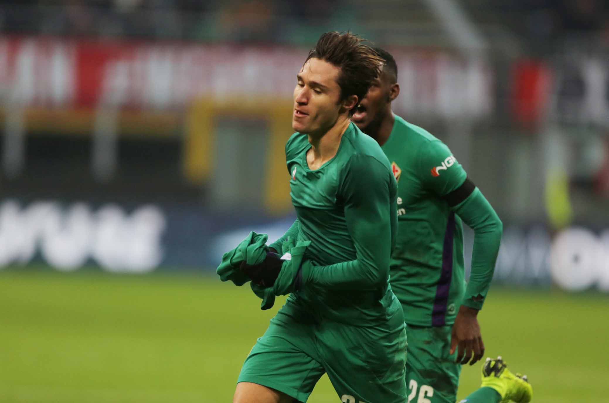 FEDERICO CHIESA ESULTANZA GOAL Milano 22 /12 /, 2018- Campionato Serie A Tim 17 Giornata 2018-19 Milan / Fiorentina ph Alberto Mariani / SILPRESS