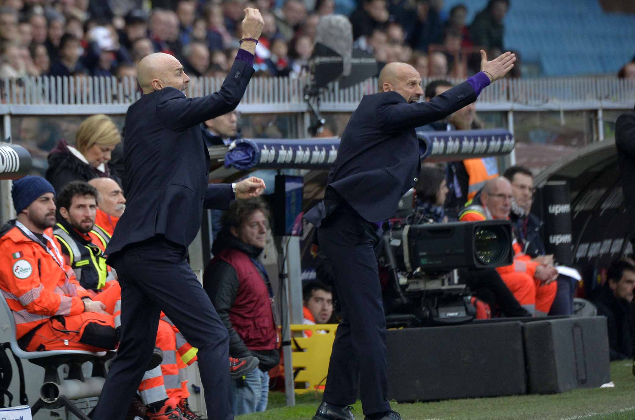 GENOA-FIORENTINA 29-12-2018. STEFANO PIOLI E IL SUO SECONDO GALASSI SILVANO/SILPRESS