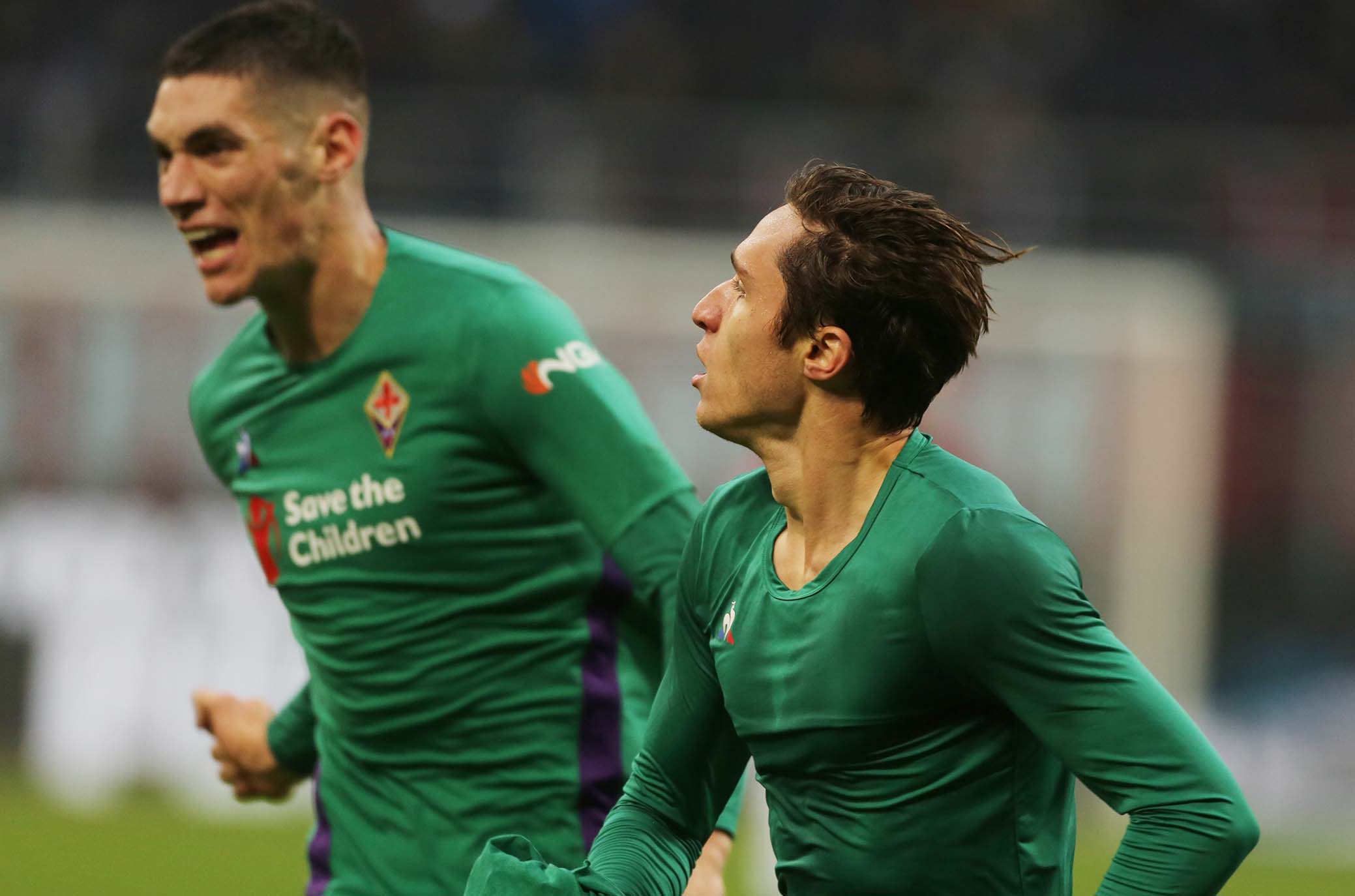FEDERICO CHIESA ESULTANZA GOAL Milano 22 /12 /, 2018- Campionato Serie A Tim 17 Giornata 2018-19 Milan / Fiorentina ph Alberto Mariani / SILPRESS