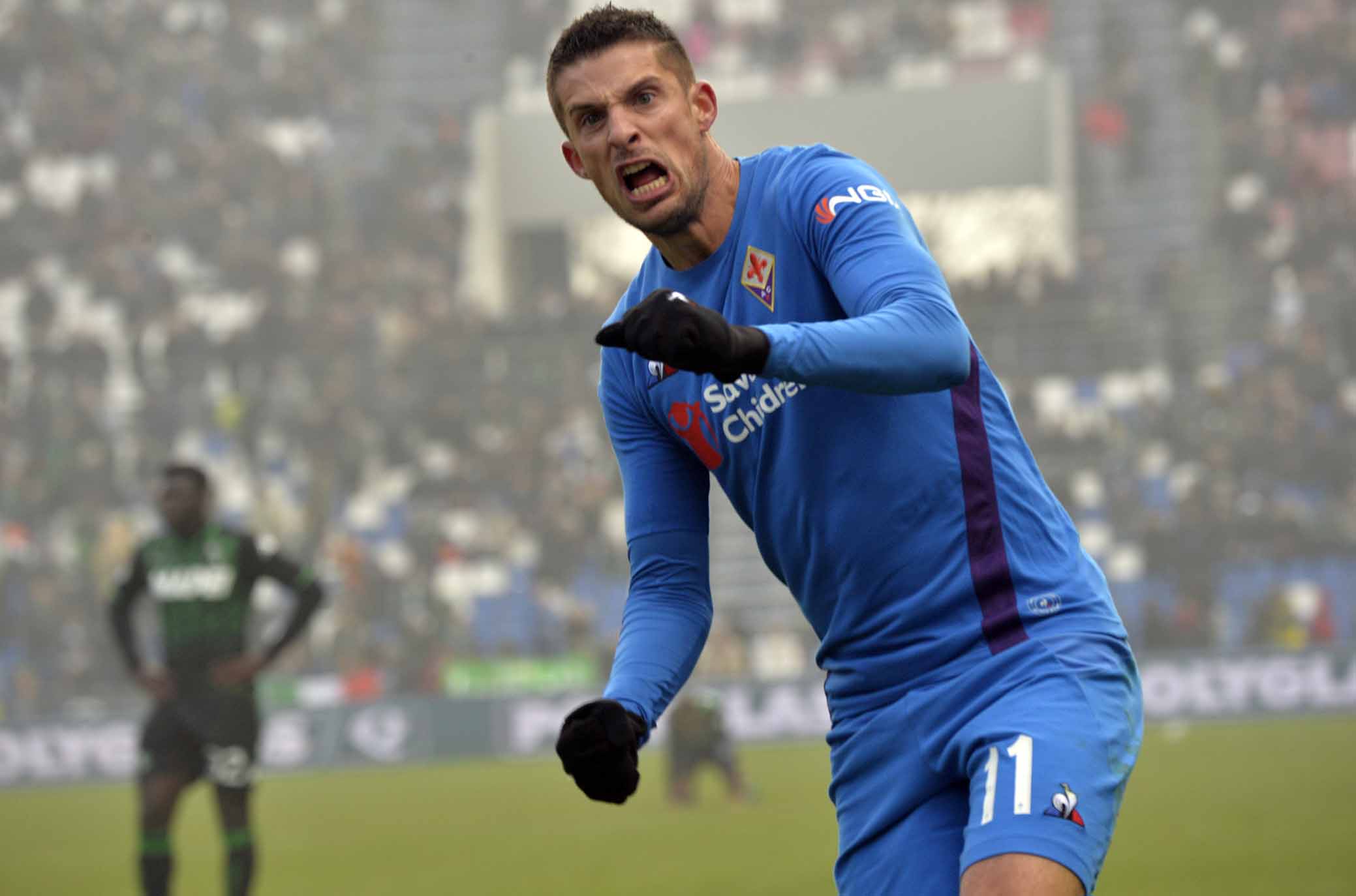 SASSUOLO-FIORENTINA 09-12-2018 ESULTANZA DI KEVIN MIRALLAS. GALASSI SILVANO/SILPRESS