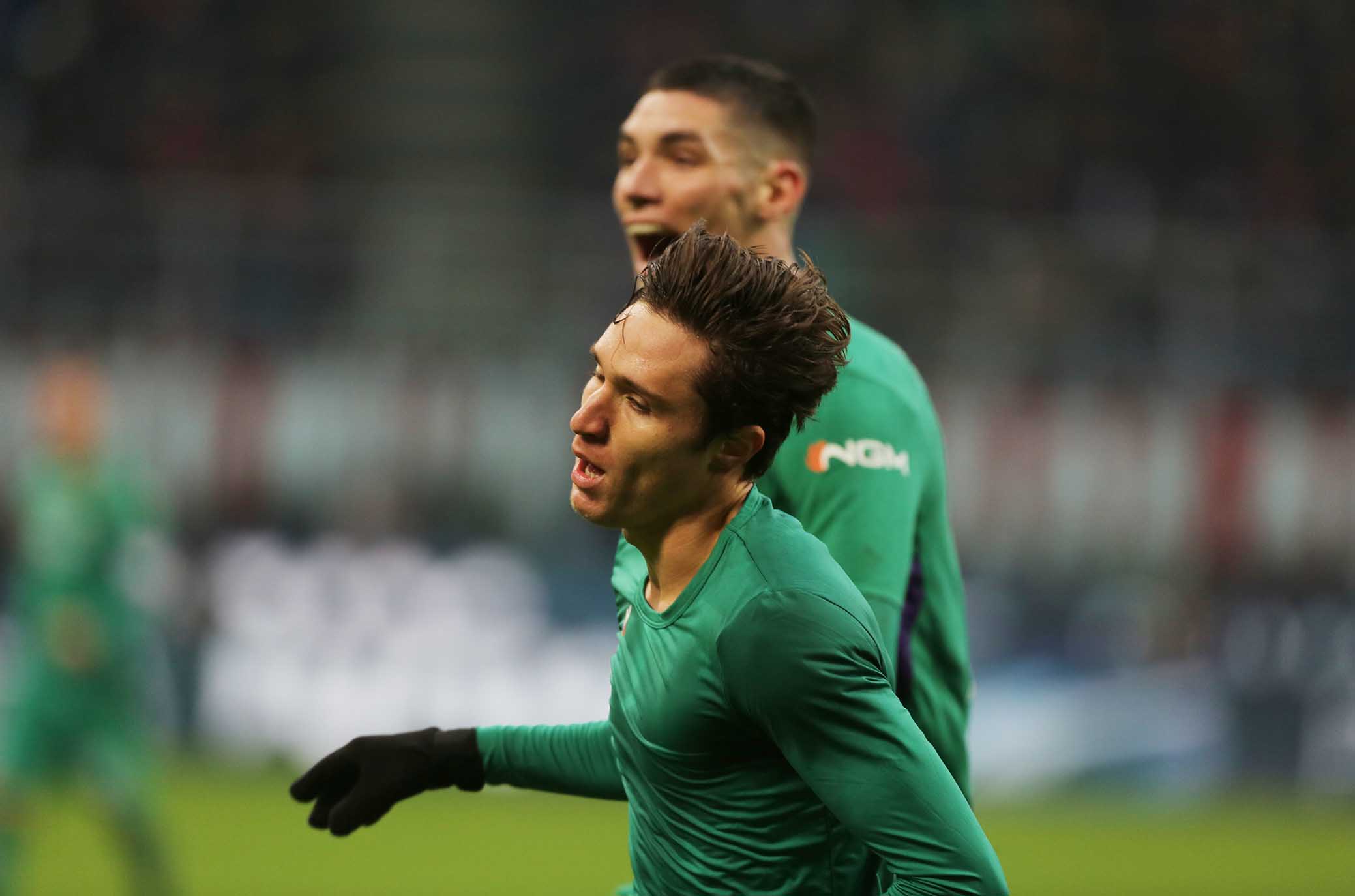 FEDERICO CHIESA ESULTANZA GOAL Milano 22 /12 /, 2018- Campionato Serie A Tim 17 Giornata 2018-19 Milan / Fiorentina ph Alberto Mariani / SILPRESS