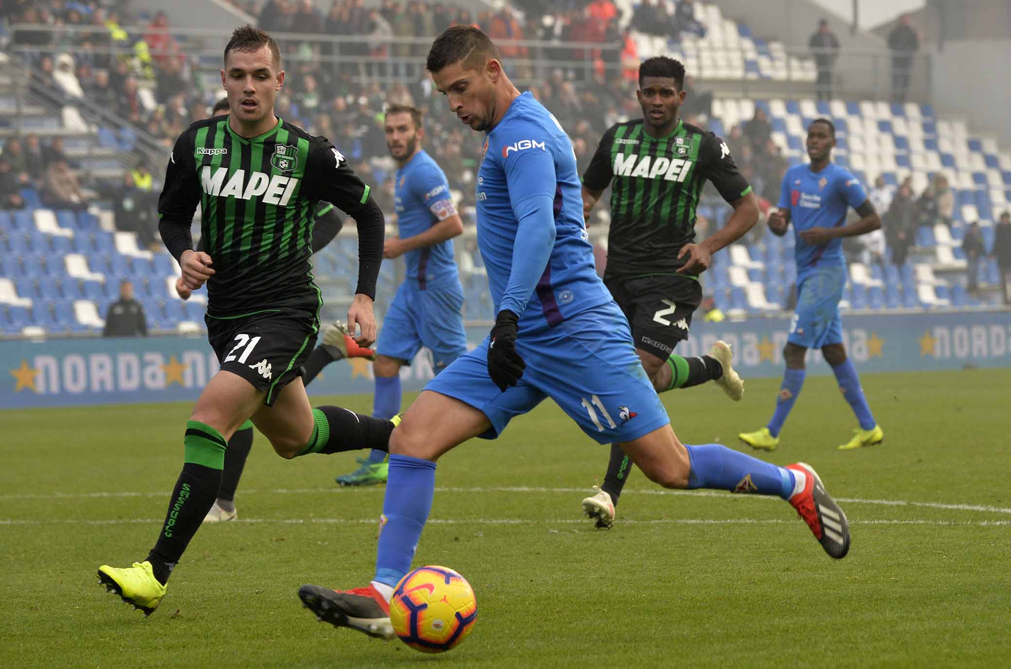 SASSUOLO-FIORENTINA 09-12-2018 GOL DI KEVIN MIRALLAS. GALASSI SILVANO/SILPRESS