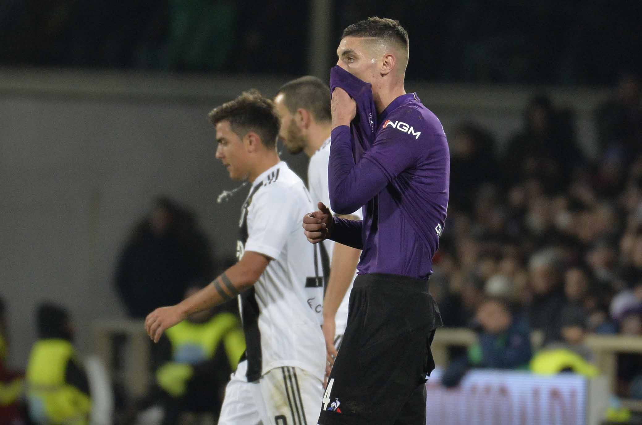 FIORENTINA-JUVENTUS 01-12-2018. DELUSIONE DI NIKOLA MILENKOVIC. GALASSI SILVANO/SILPRESS