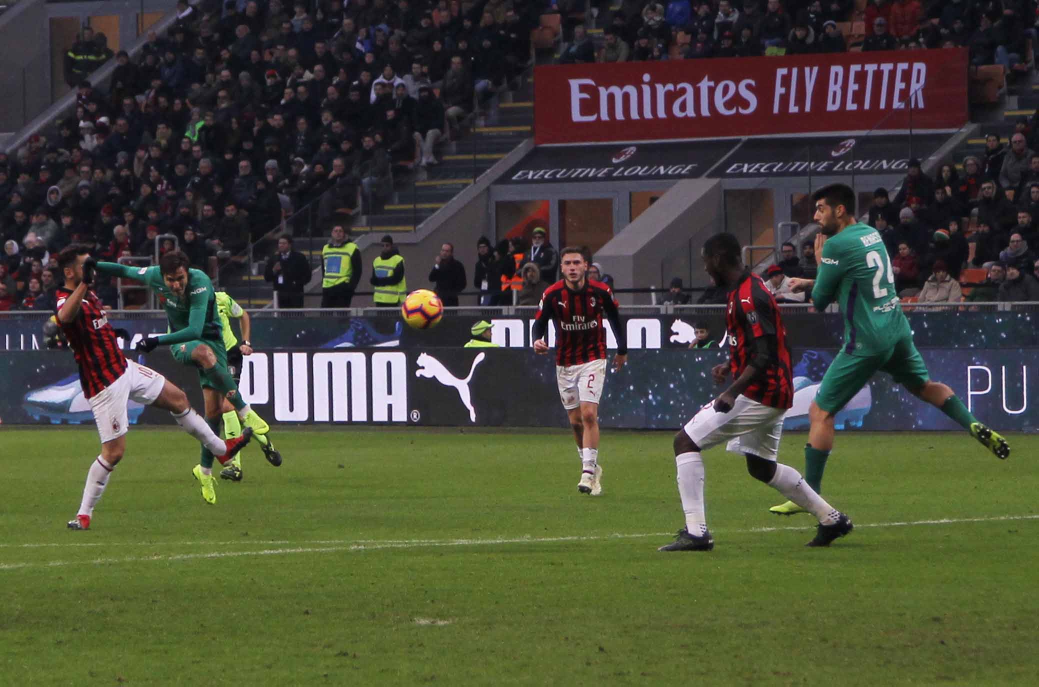 FEDERICO CHIESA GOAL 1-0 Milano 22 /12 /, 2018- Campionato Serie A Tim 17 Giornata 2018-19 Milan / Fiorentina ph Alberto Mariani / SILPRESS