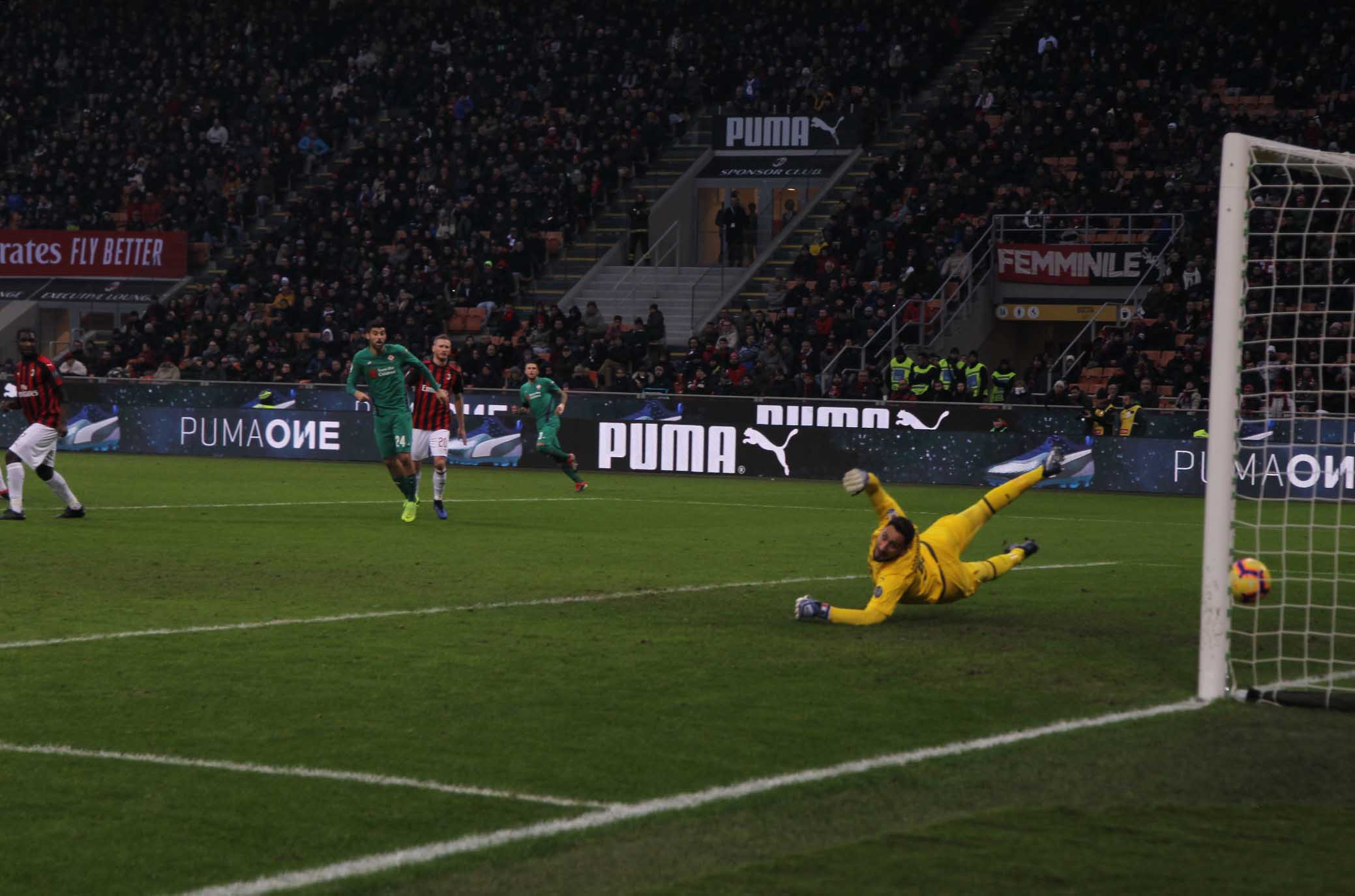 FEDERICO CHIESA GOAL 1-0 Milano 22 /12 /, 2018- Campionato Serie A Tim 17 Giornata 2018-19 Milan / Fiorentina ph Alberto Mariani / SILPRESS
