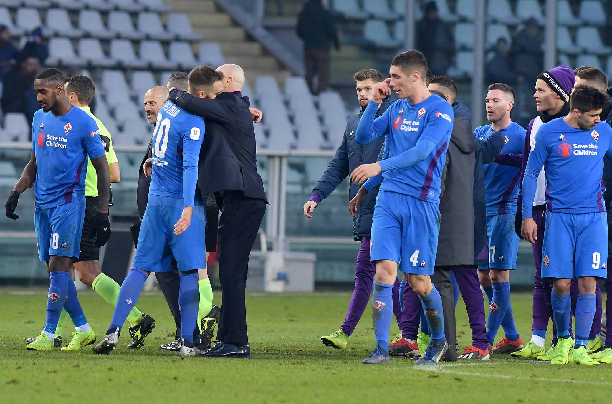 Marchisciano/SILPRESS Torino 13-01-2019- Torino vs Fiorentina TIM CUP 2018-2019 nella foto: german pezzella e stefano pioli