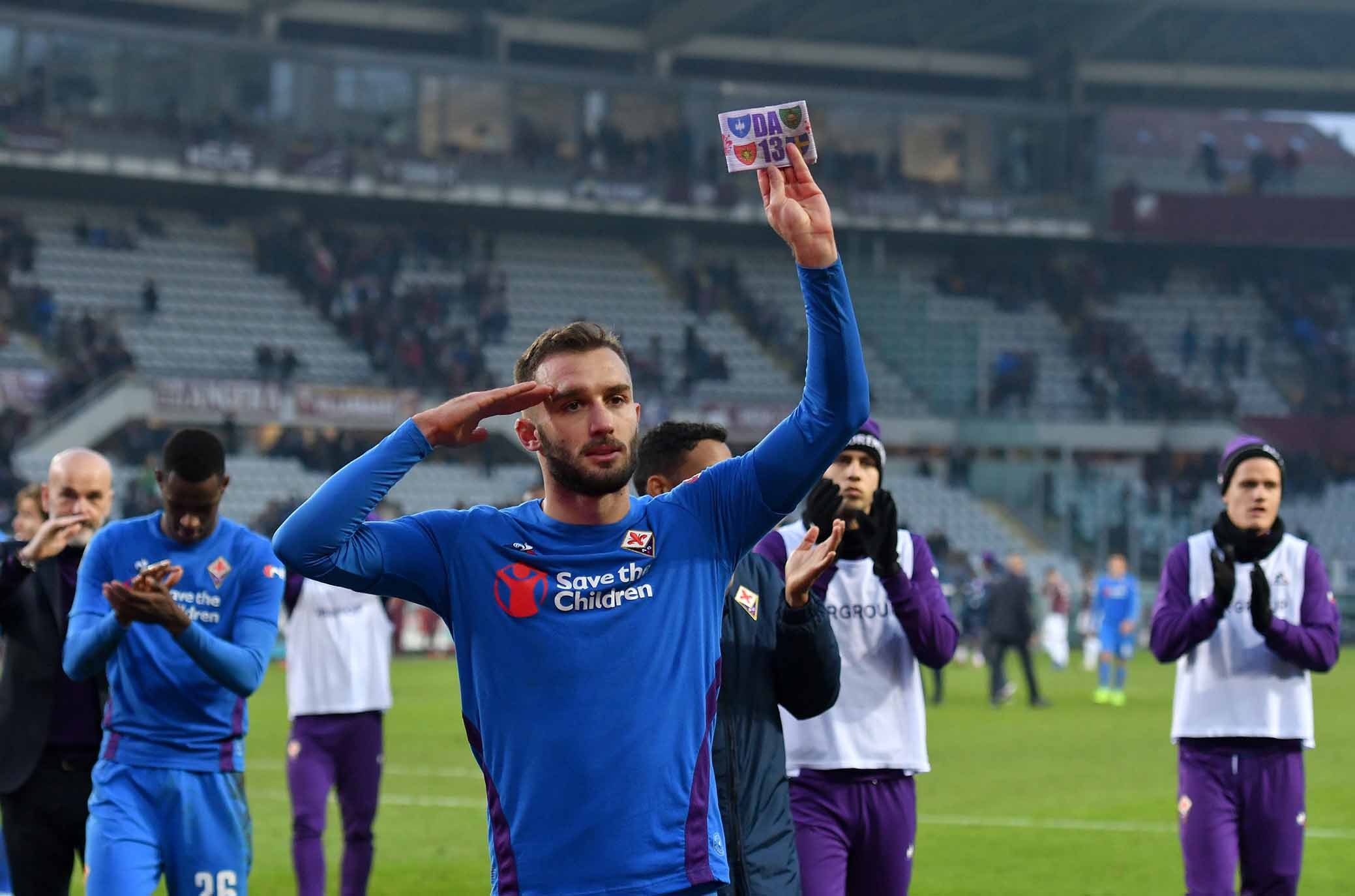 Marchisciano/SILPRESS Torino 13-01-2019- Torino vs Fiorentina TIM CUP 2018-2019 nella foto: german pezzella-saluto a fine partita