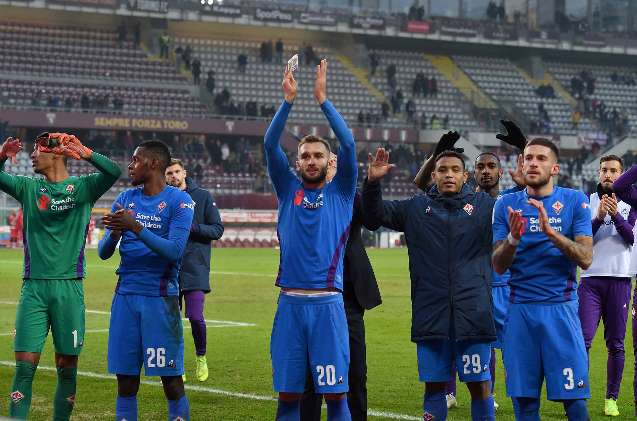 Marchisciano/SILPRESS Torino 13-01-2019- Torino vs Fiorentina TIM CUP 2018-2019 nella foto: fiorentina a fine partita