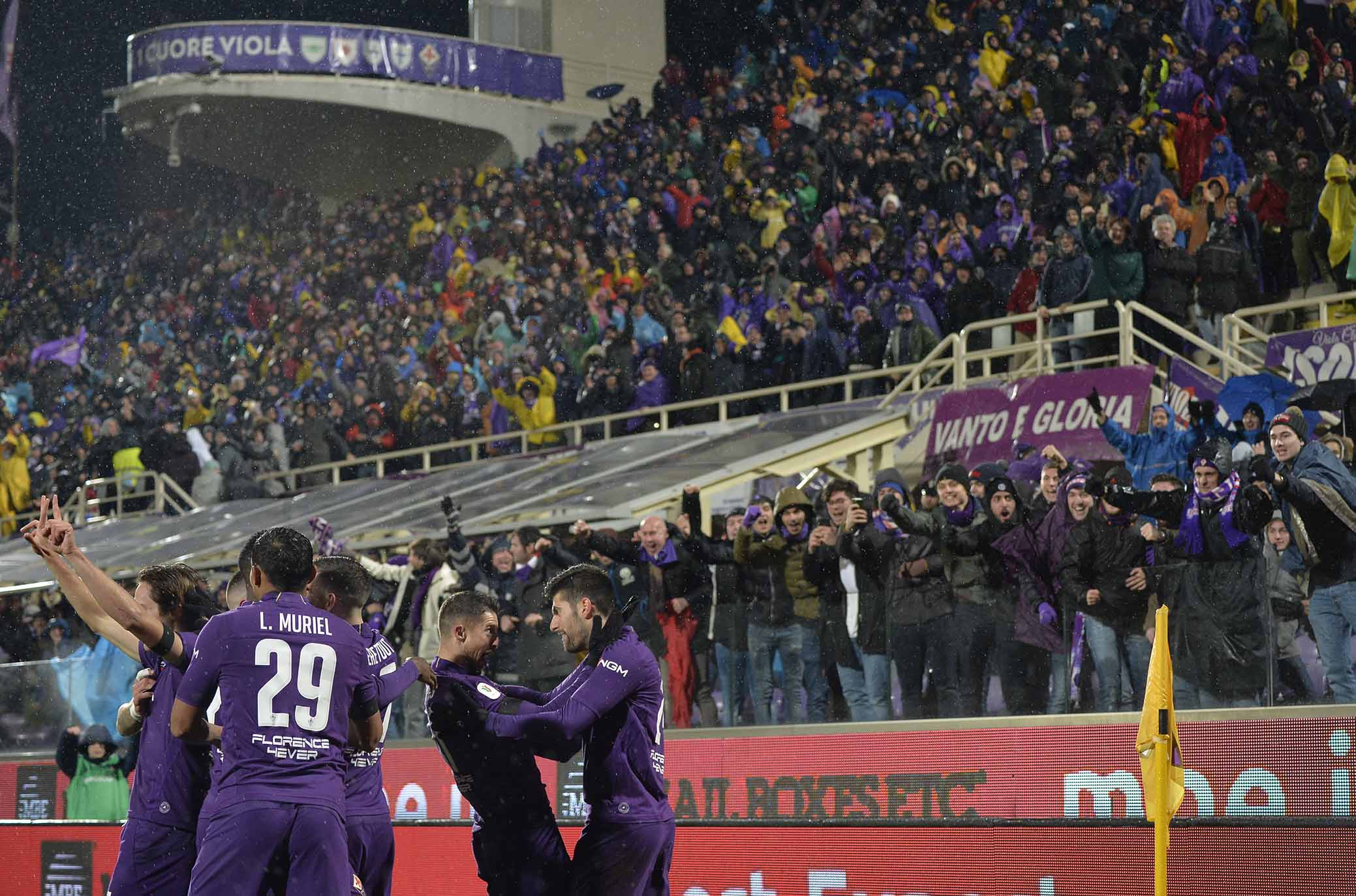 FIORENTINA-ROMA COPPA ITALIA 30-01-2019 ESULTANZA DI FEDERICO CHIESA. GALASSI SILVANO/SILPRESS