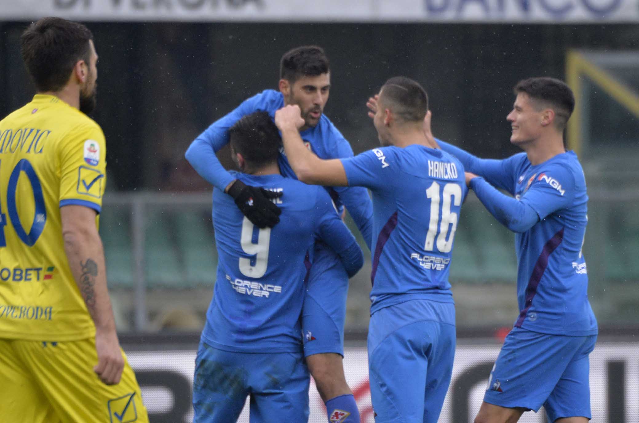 CHIEVO-FIORENTINA 27-01-2019 ESULTANZA DI MARCO BENASSI DOPO IL GOL. GALASSI SILVANO/SILPRESS