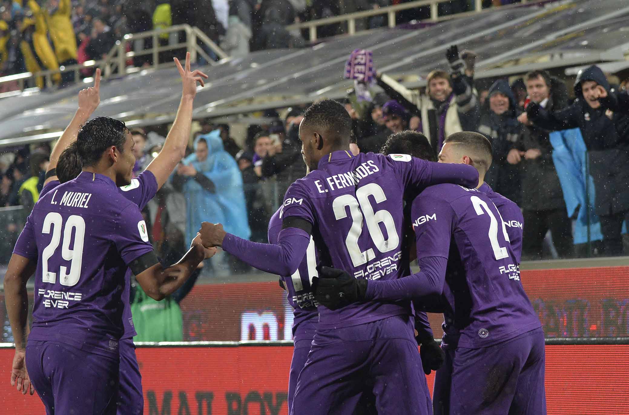FIORENTINA-ROMA COPPA ITALIA 30-01-2019 ESULTANZA DI FEDERICO CHIESA. GALASSI SILVANO/SILPRESS