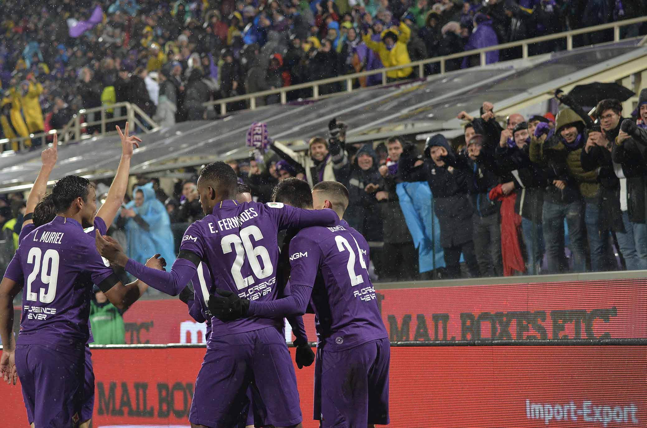 FIORENTINA-ROMA COPPA ITALIA 30-01-2019 ESULTANZA DI FEDERICO CHIESA. GALASSI SILVANO/SILPRESS