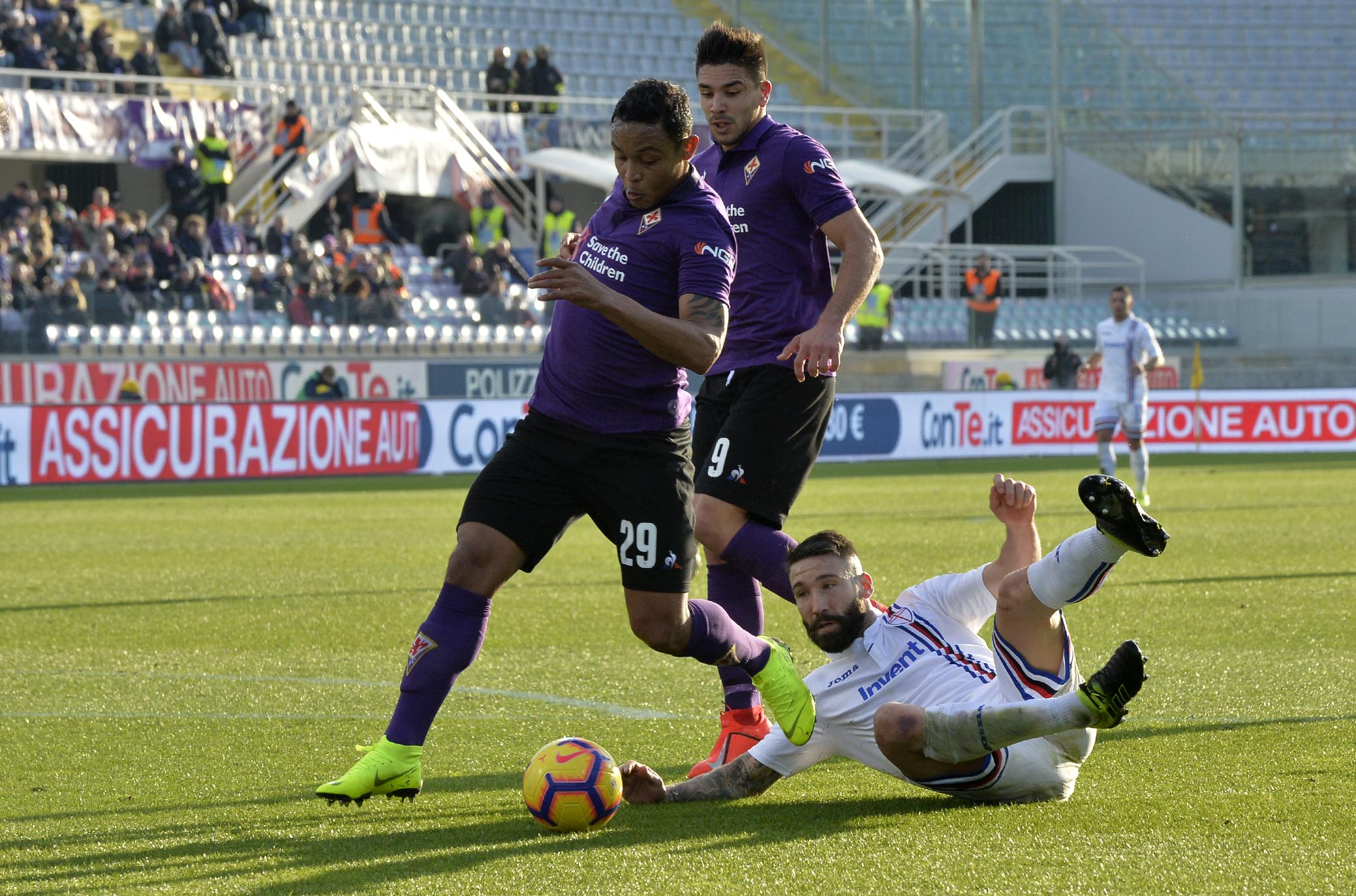 FIORENTINA-SAMPDORIA 20-01-2019 GOL DI LUIS MURIEL. GALASSI SILAVNO/SILPRESS