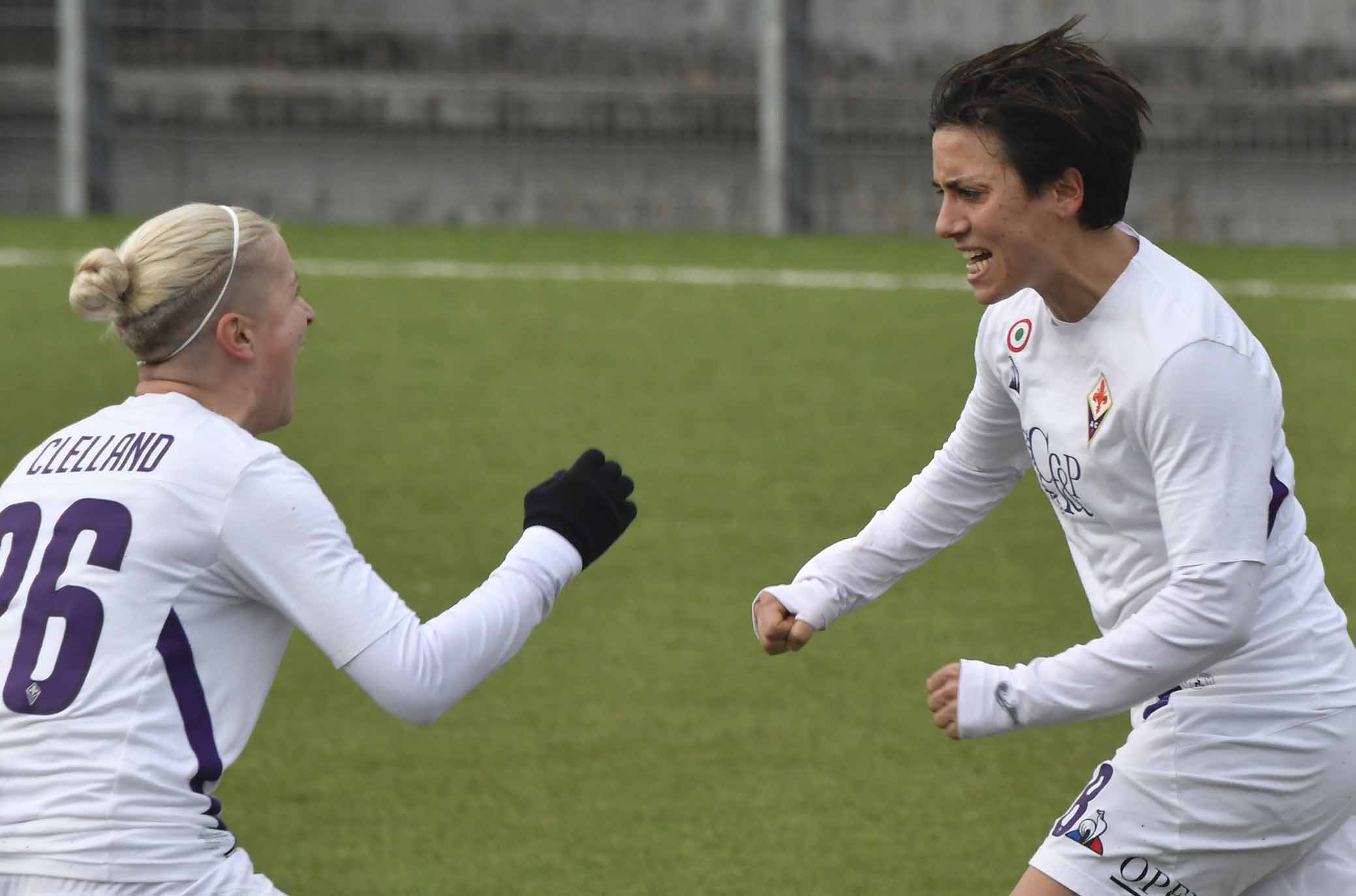 FIORENTINA WOMEN'S - MILAN. ESULTANZA DI ALICE PARISI CON CLELLAND. GALASSI SILVANO/SILPRESS