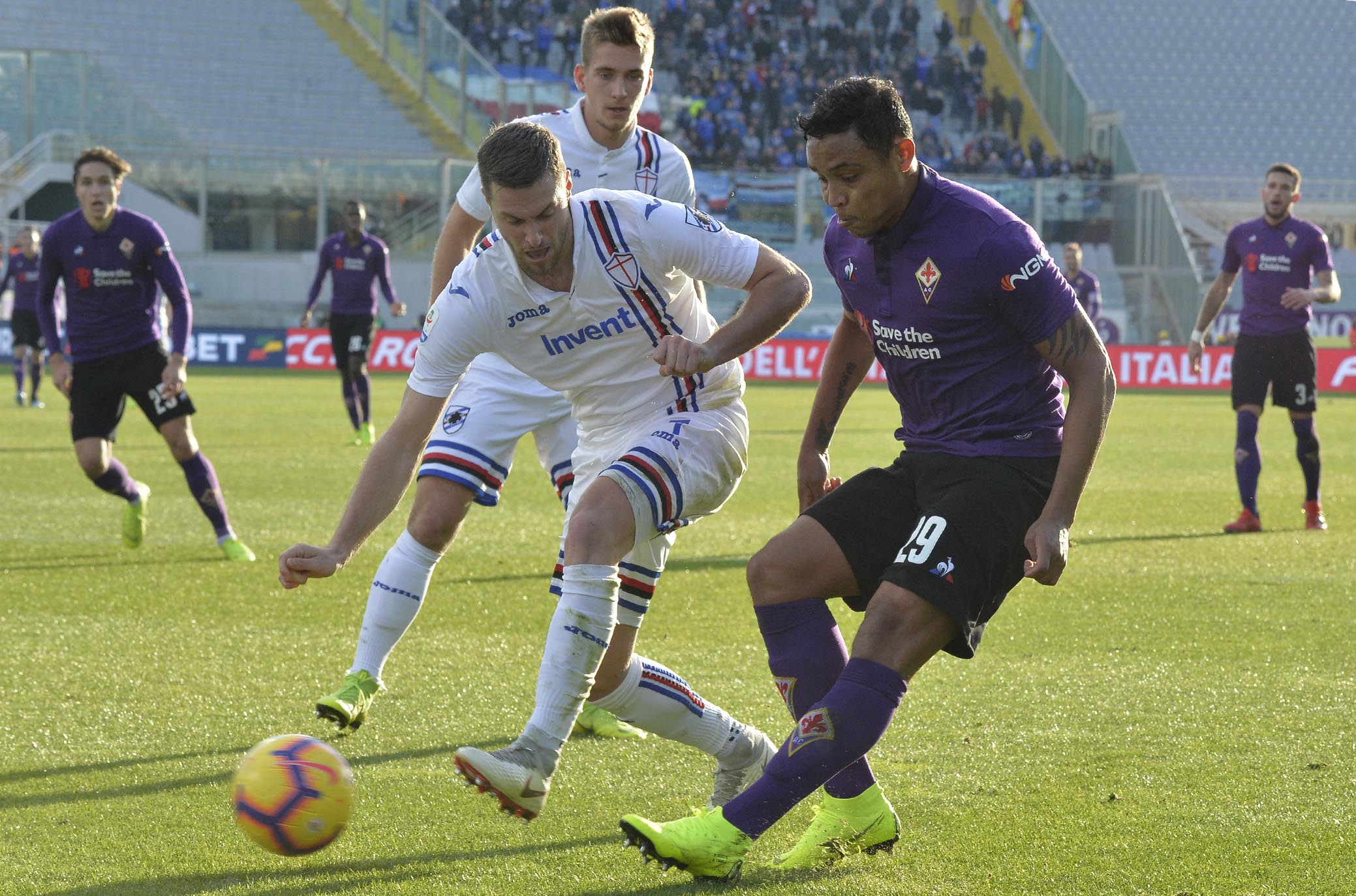 FIORENTINA-SAMPDORIA 20-01-2019 AZIONE DEL GOL DI LUIS MURIEL. GALASSI SILAVNO/SILPRESS