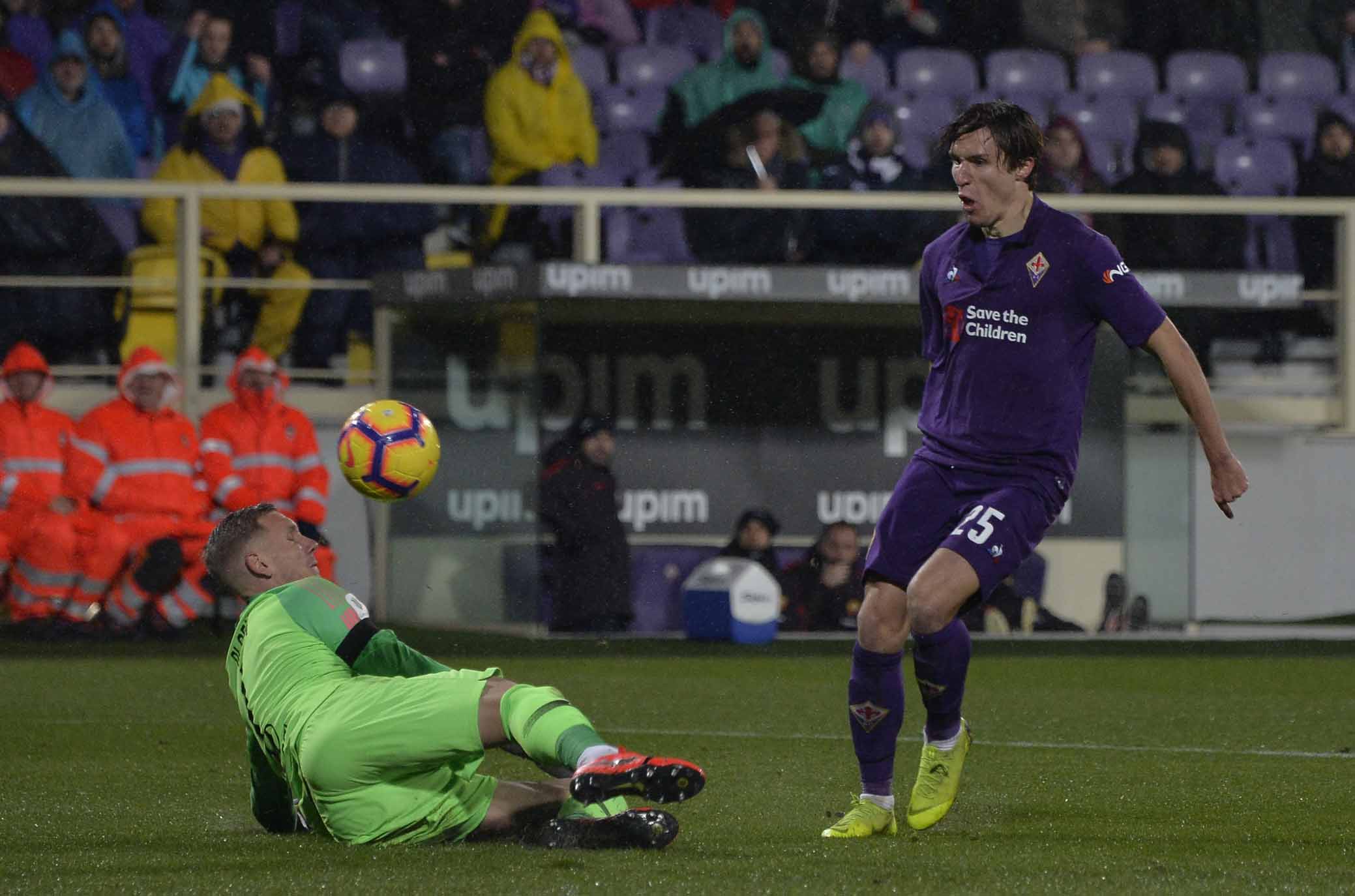 FIORENTINA-ROMA COPPA ITALIA 30-01-2019 GOL DI FEDERICO CHIESA . GALASSI SILVANO/SILPRESS