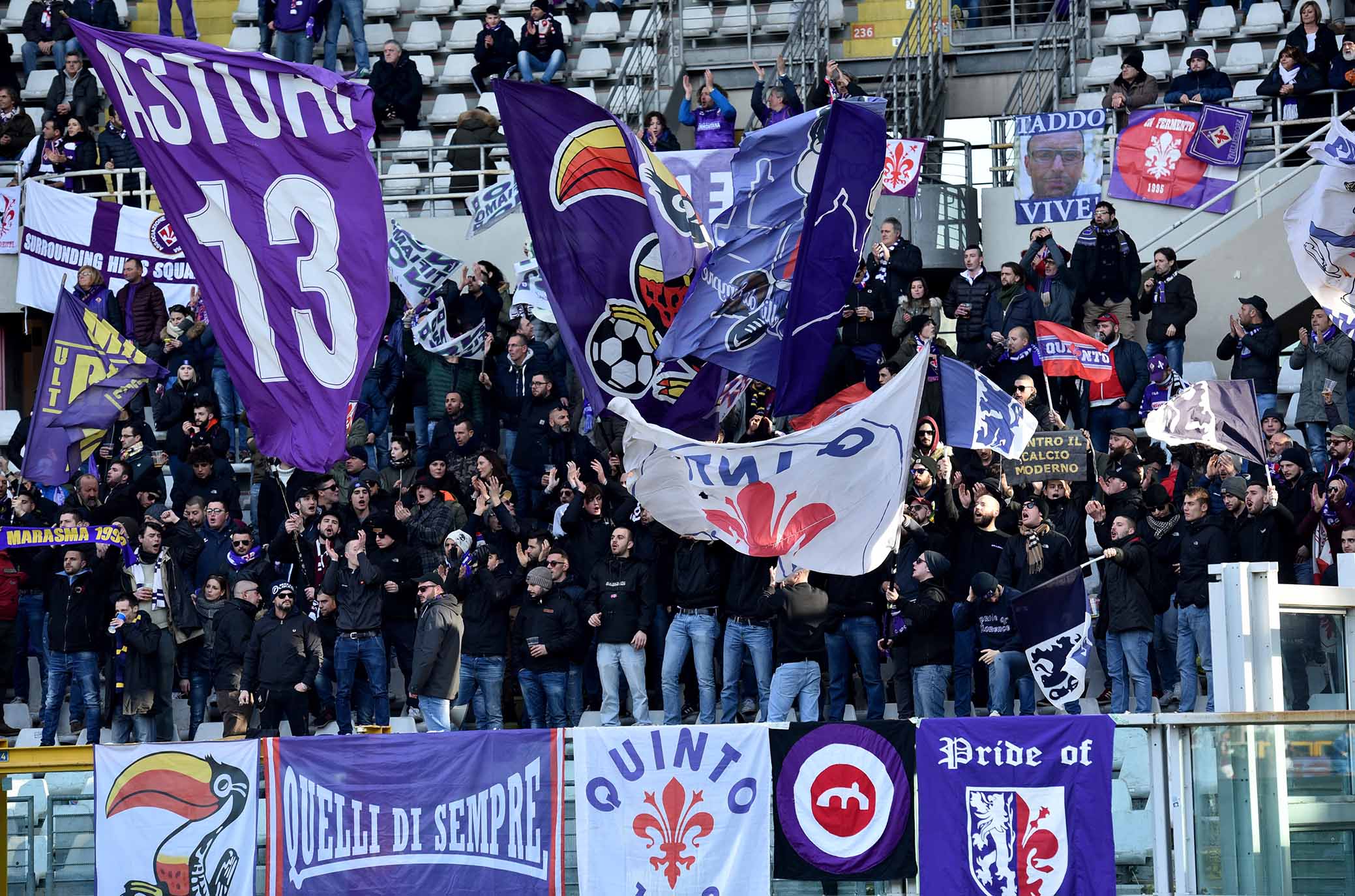 ph Marchisciano/SIL PRESS Torino 13-01-2019- Torino vs Fiorentina TIM CUP 2018-2019 nella foto: tifosi fiorentina