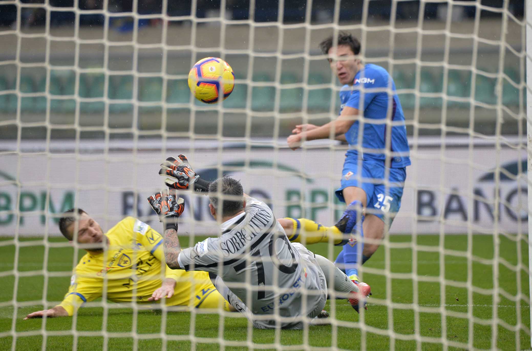 CHIEVO-FIORENTINA 27-01-2019 GOL DI FEDERICO CHIESA. GALASSI SILVANO/SILPRESS