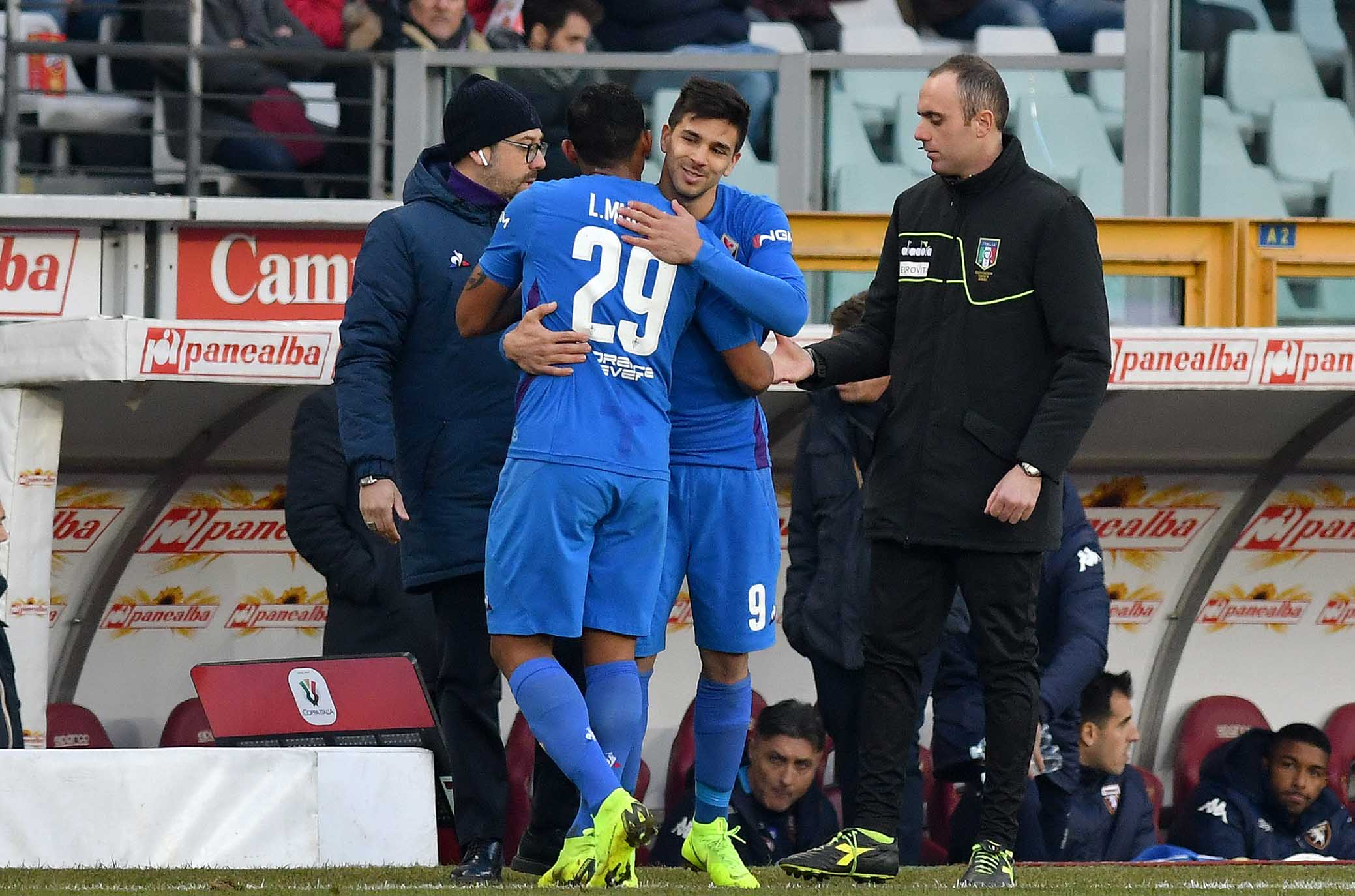 Marchisciano/SILPRESS Torino 13-01-2019- Torino vs Fiorentina TIM CUP 2018-2019 nella foto: luis muriel e giovanni simeone