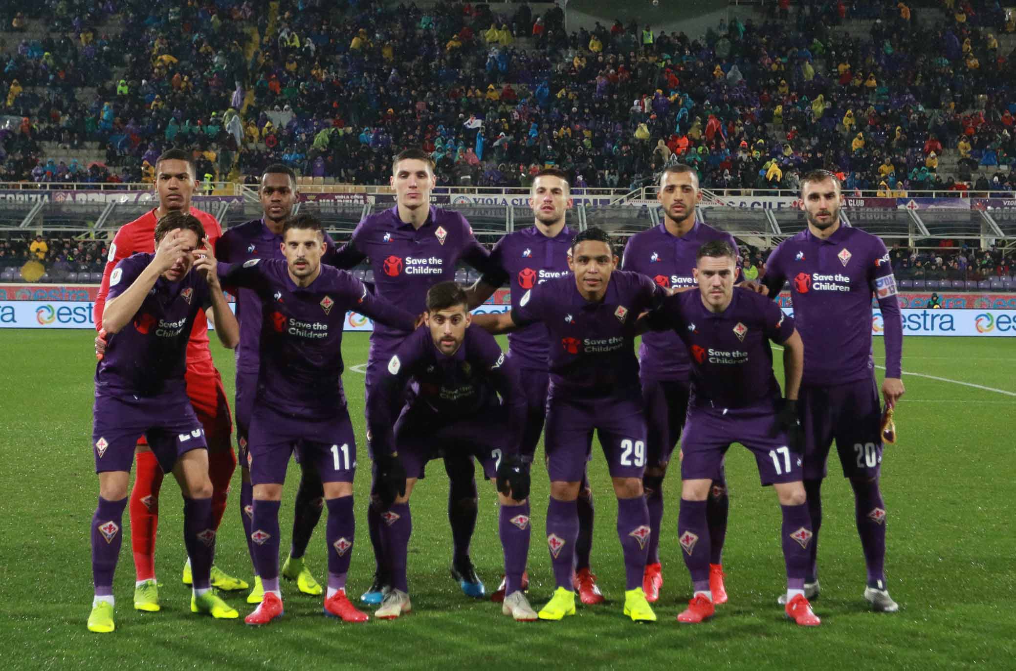 FIORENTINA-ROMA COPPA ITALIA 30-01-2019 SQUADRA DELLA FIORENTINA. GALASSI SILVANO/SILPRESS