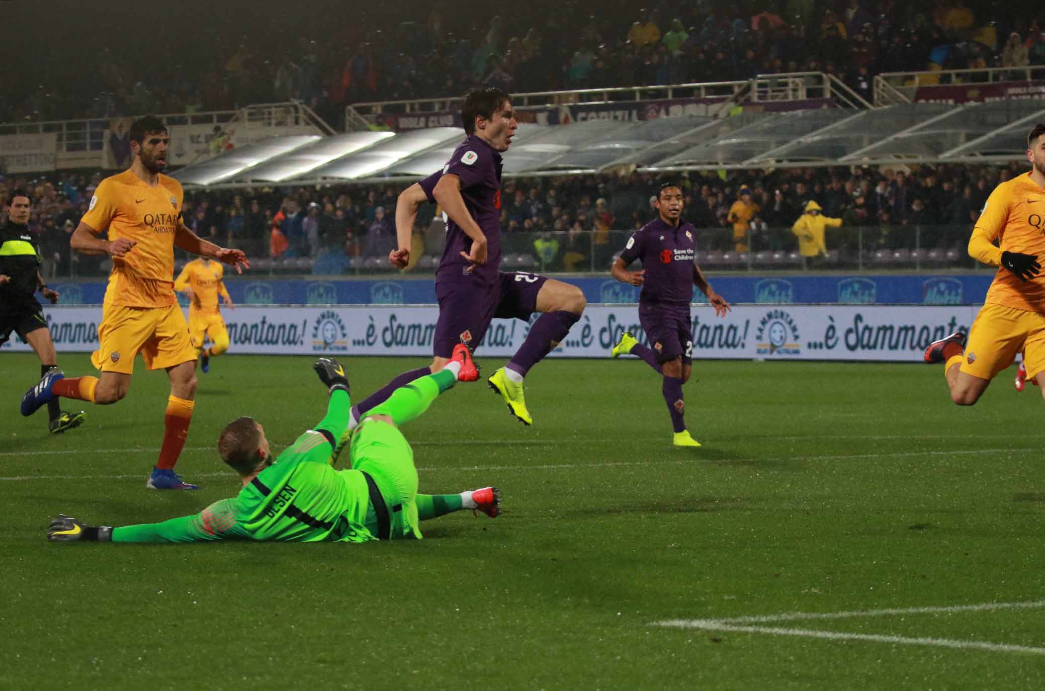 FIORENTINA-ROMA COPPA ITALIA 30-01-2019 GOL DI FEDERICO CHIESA . GALASSI SILVANO/SILPRESS
