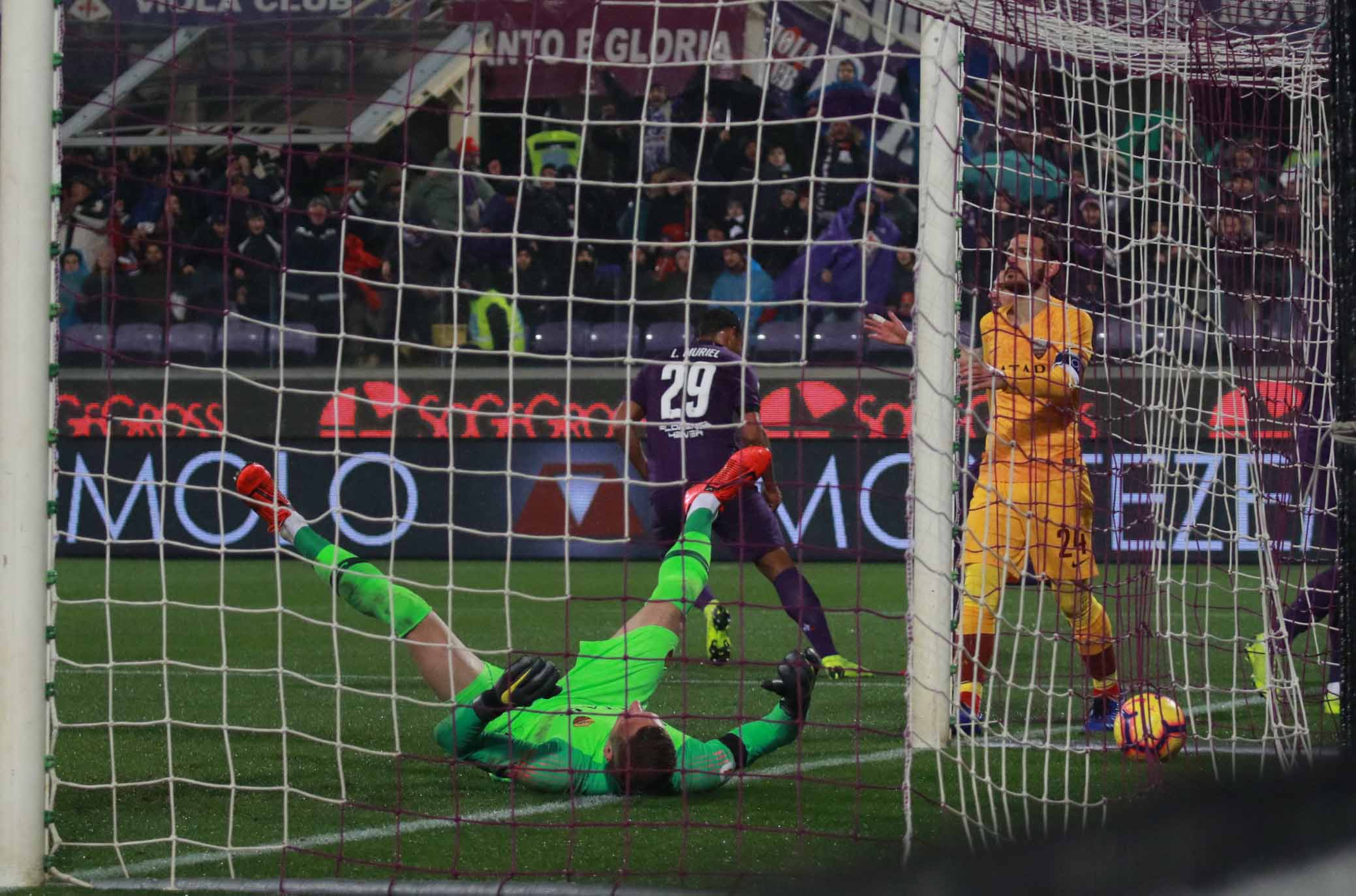 FIORENTINA-ROMA COPPA ITALIA 30-01-2019 GOL DI LUIS MURIEL . GALASSI SILVANO/SILPRESS