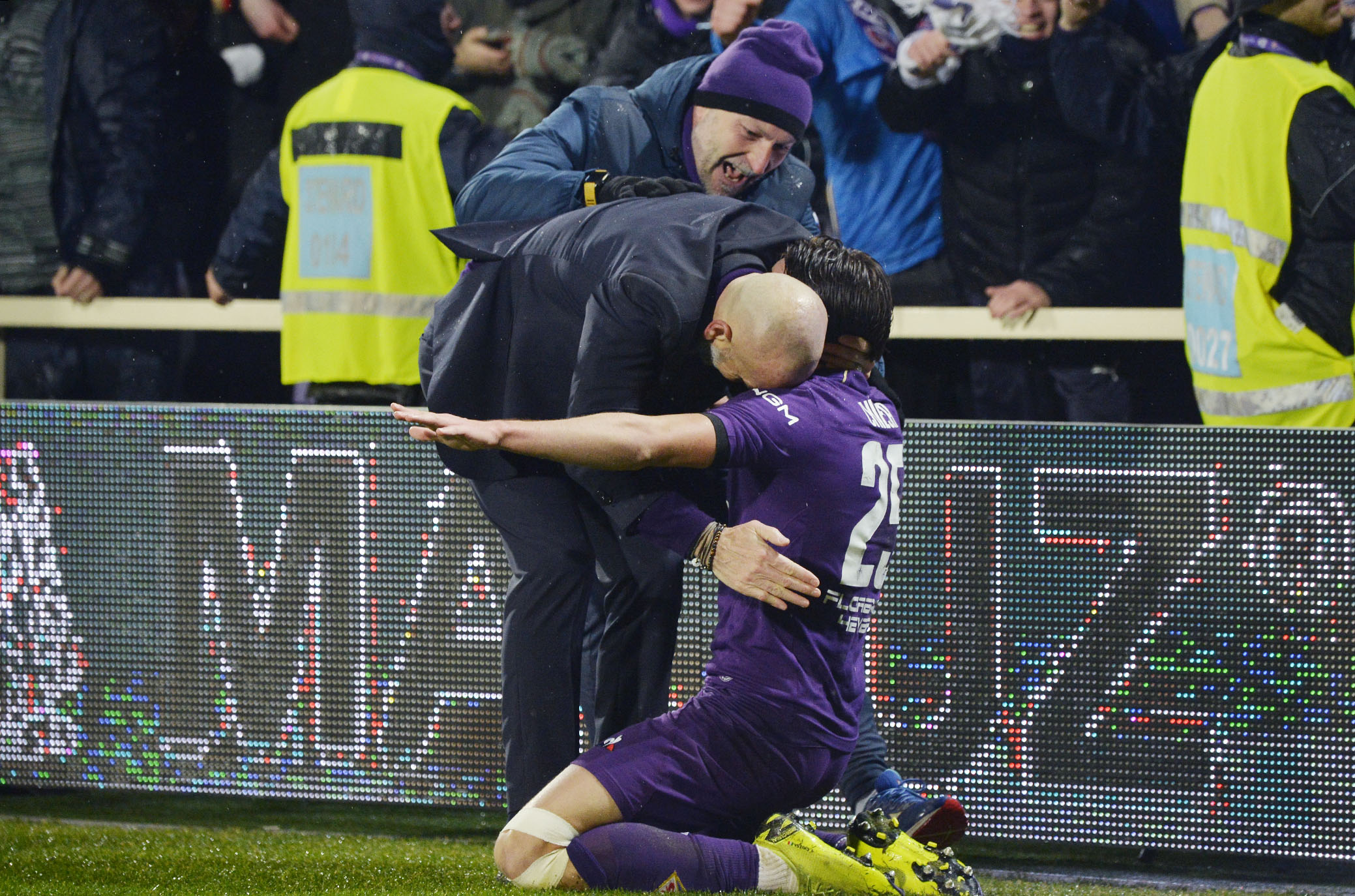 FIORENTINA-ROMA COPPA ITALIA 30-01-2019 ESULTANZA PIOLI E CHIESA. GALASSI SILVANO/SILPRESS