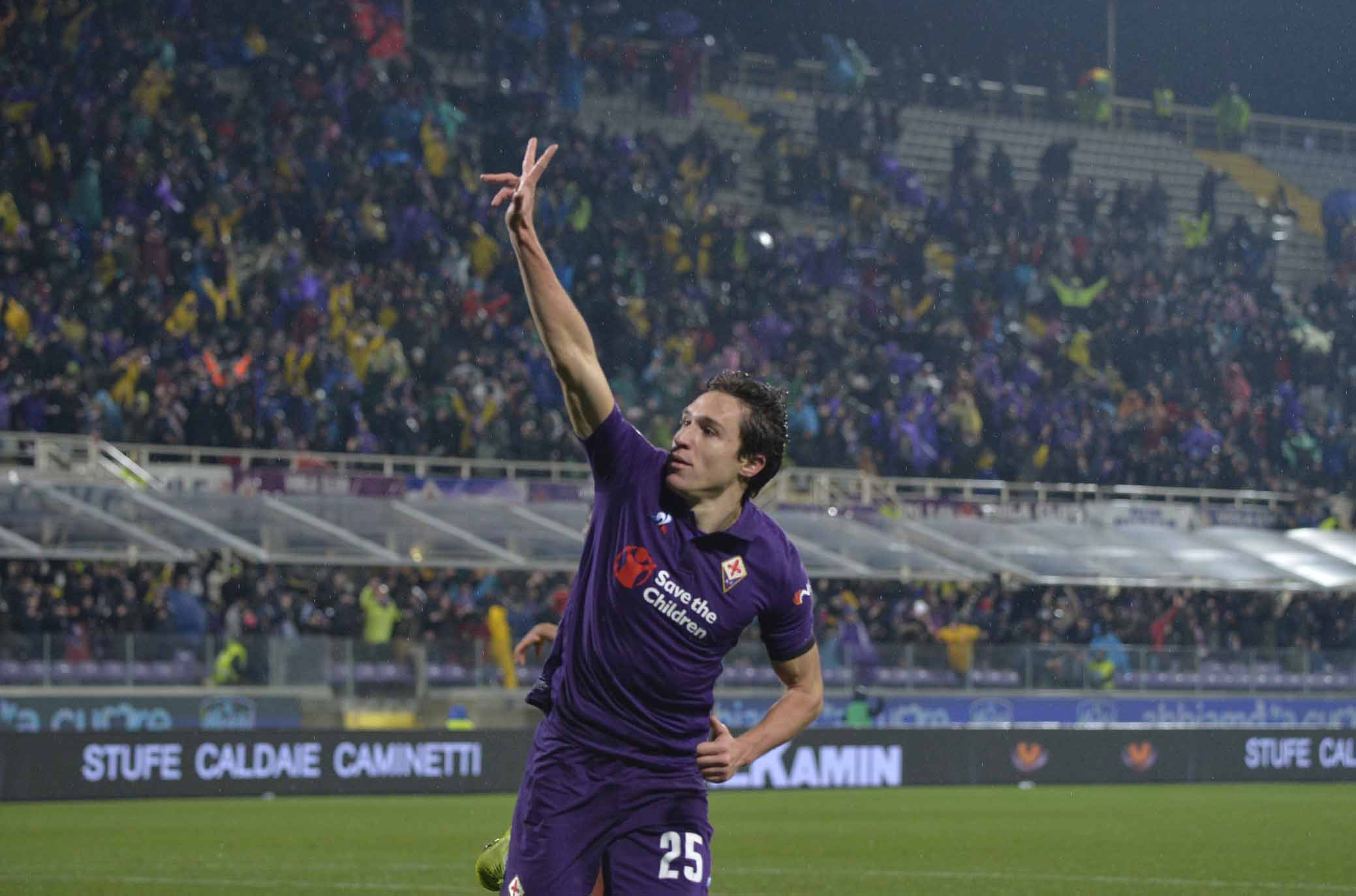 FIORENTINA-ROMA COPPA ITALIA 30-01-2019 ESULTANZA DI FEDERICO CHIESA. GALASSI SILVANO/SILPRESS
