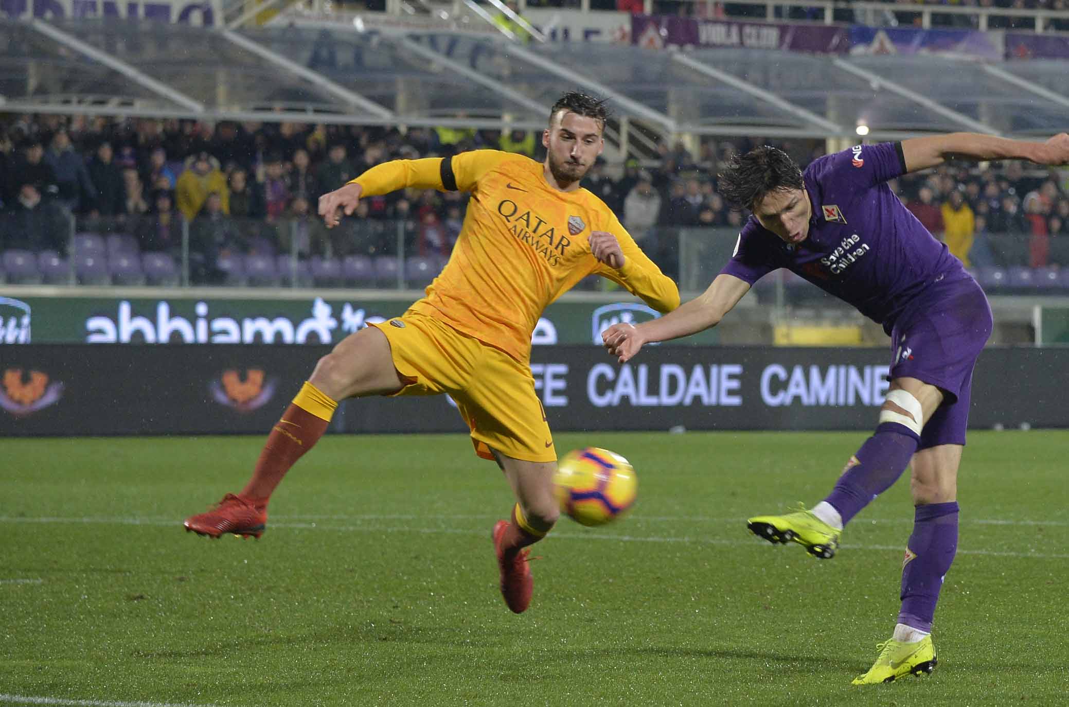FIORENTINA-ROMA COPPA ITALIA 30-01-2019 GOL DI FEDERICO CHIESA. GALASSI SILVANO/SILPRESS