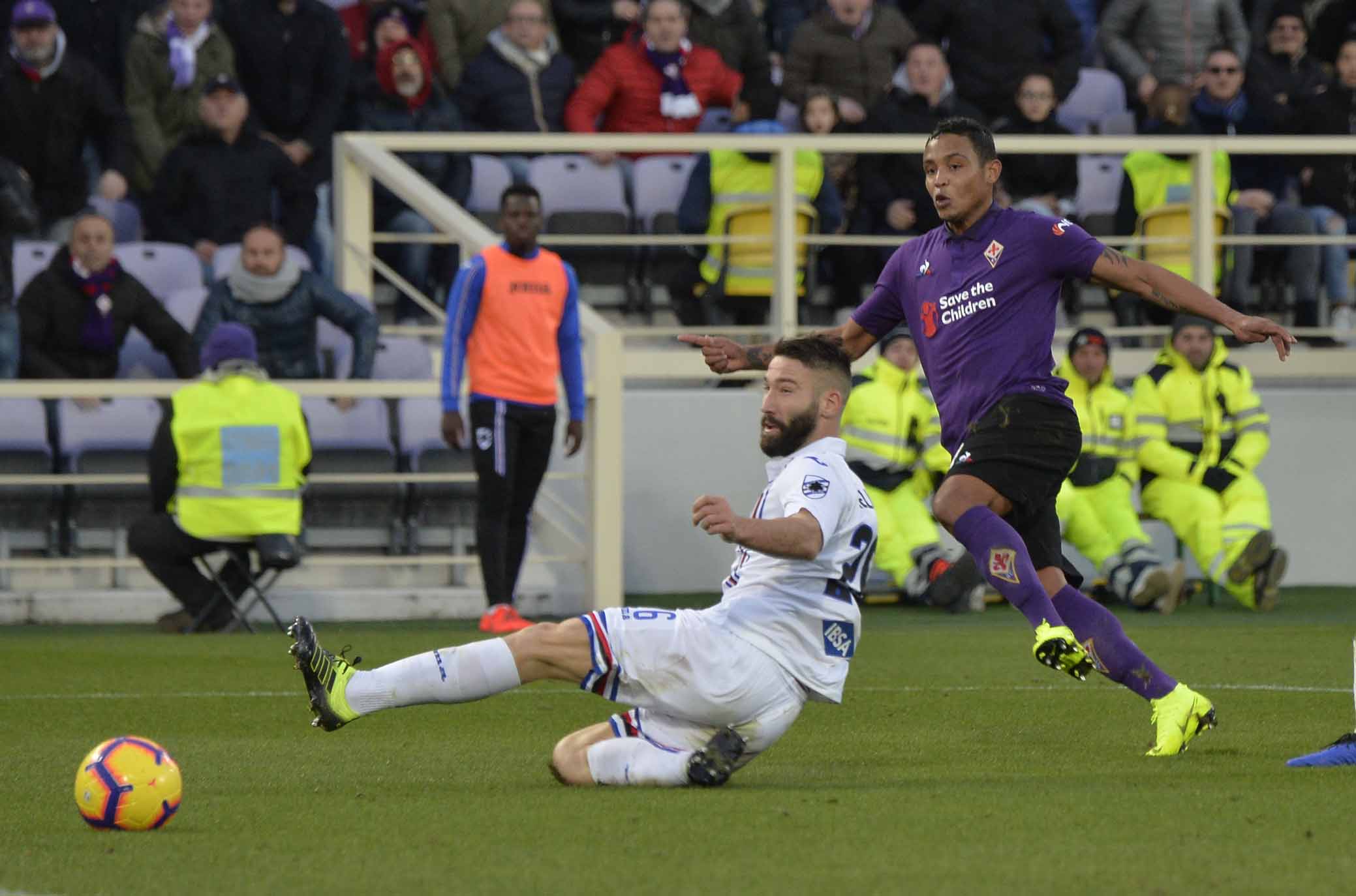 FIORENTINA-SAMPDORIA 20-01-2019 DI LUIS MURIEL GOL DEL 2-1. GALASSI SILAVNO/SILPRESS