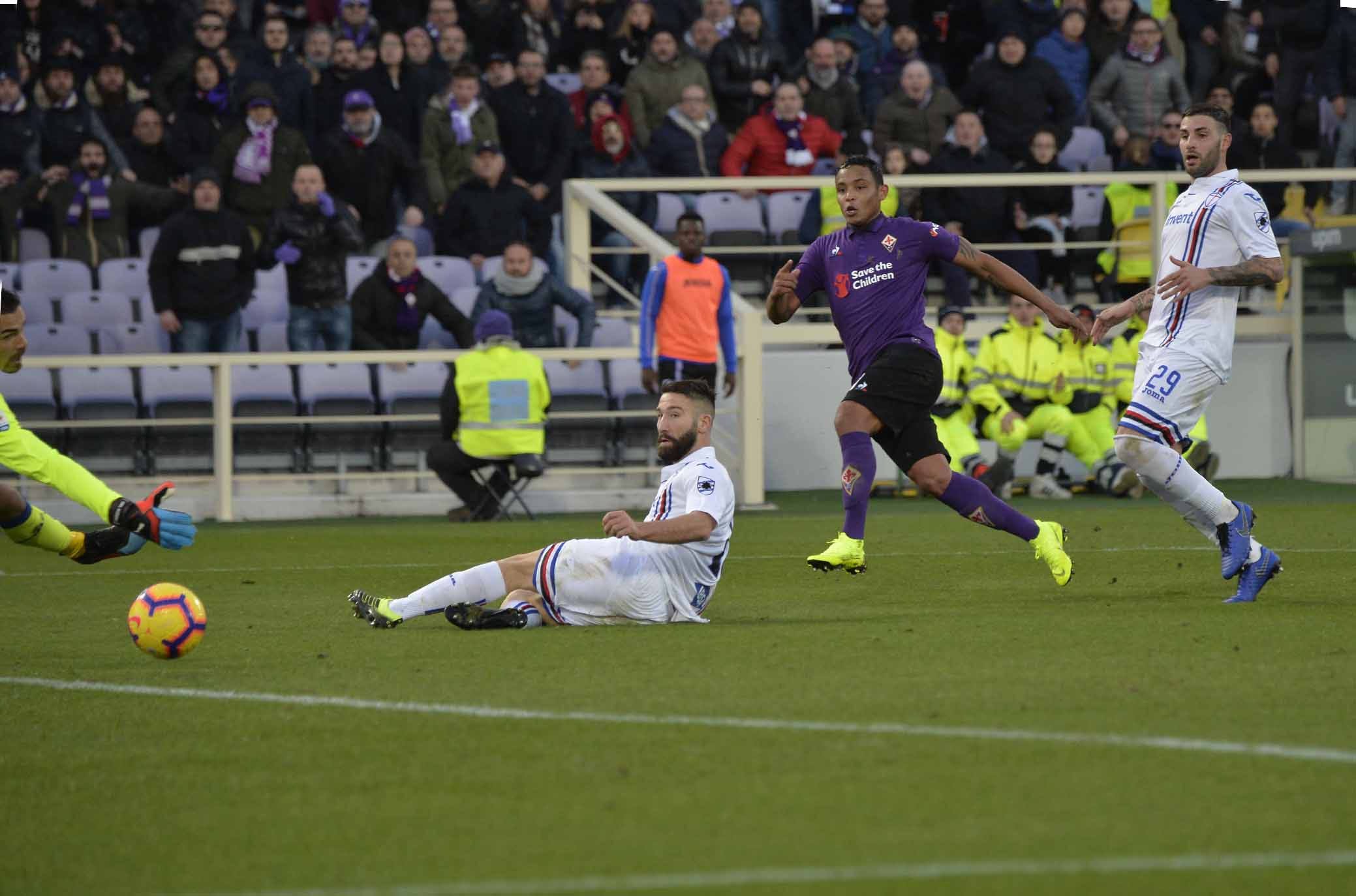 FIORENTINA-SAMPDORIA 20-01-2019 LUIS MURIEL GOL DEL 2-1. GALASSI SILAVNO/SILPRESS