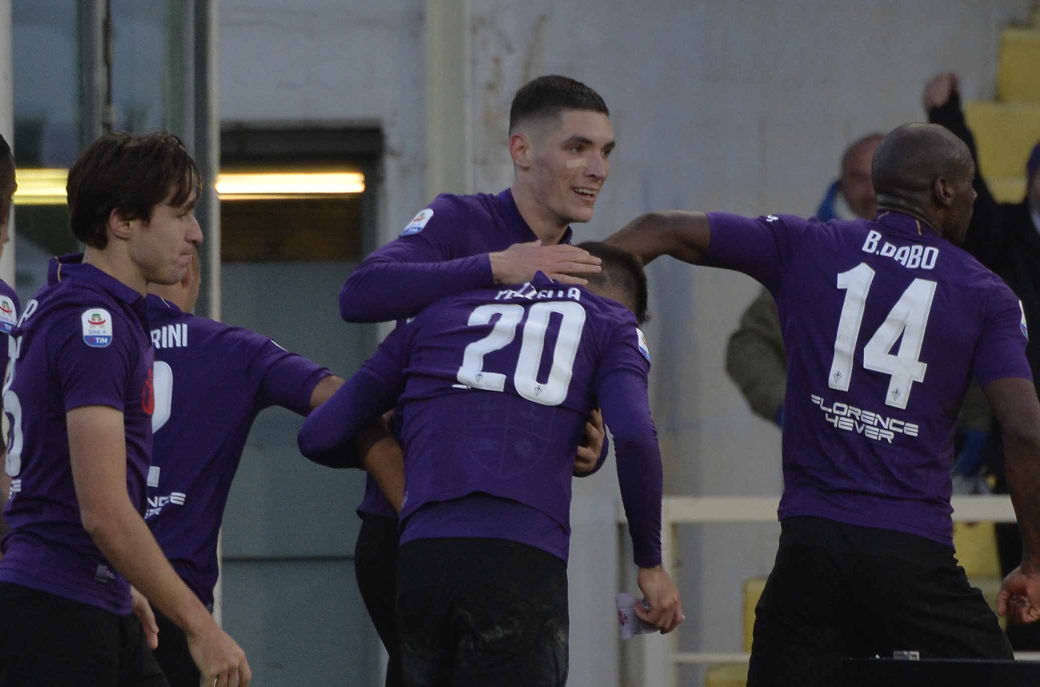 FIORENTINA-SAMPDORIA 20-01-2019 ESULTANZA DI GERMAN PEZZELLA DOPO IL GOL DEL 3-3. GALASSI SILAVNO/SILPRESS