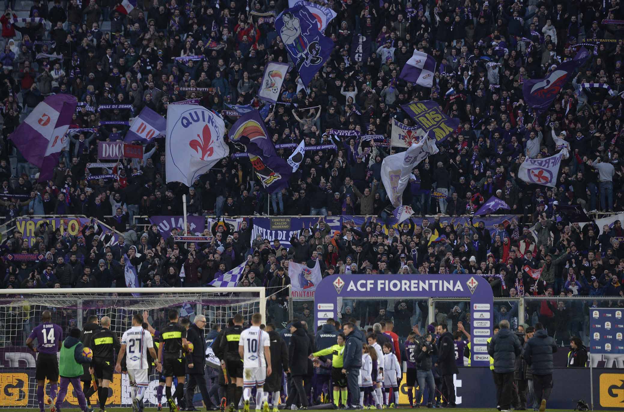 FIORENTINA-SAMPDORIA 20-01-2019 ESULTANZA FINALE. GALASSI SILAVNO/SILPRESS