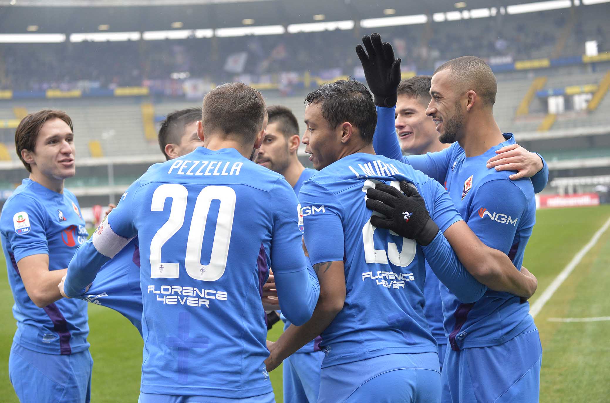 8CHIEVO-FIORENTINA 27-01-2019 ESULTANZA DI LUIS MURIEL DOPO IL GOL. GALASSI SILVANO/SILPRESS