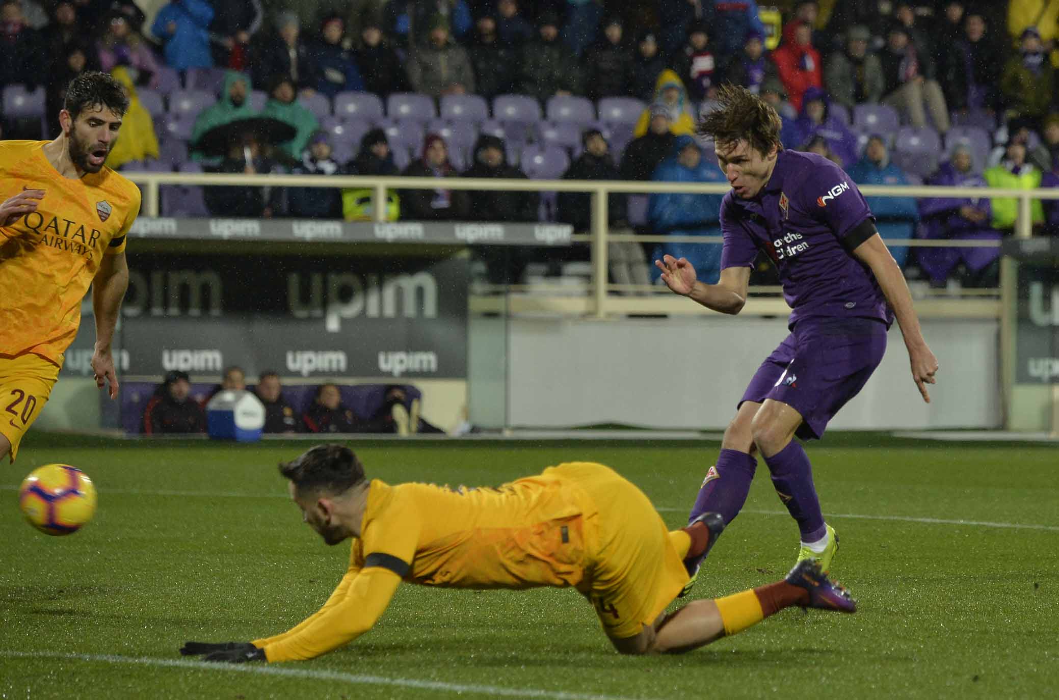 FIORENTINA-ROMA COPPA ITALIA 30-01-2019 GOL DI FEDERICO CHIESA. GALASSI SILVANO/SILPRESS