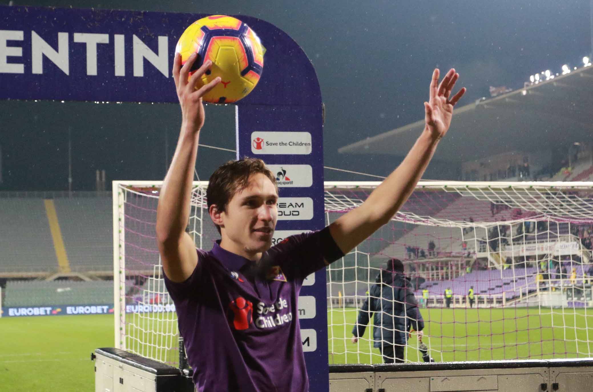 FIORENTINA-ROMA COPPA ITALIA 30-01-2019 FEDERICO CHIESA A FINE PARTITA. GALASSI SILVANO/SILPRESS