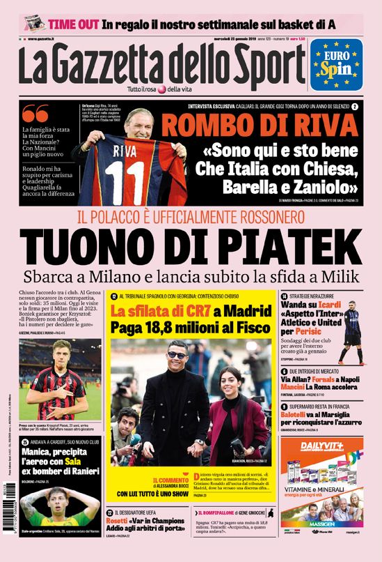 Quotidiani, la prima pagina di Qs, Stadio, Gazzetta, Corriere dello Sport, Tuttosport