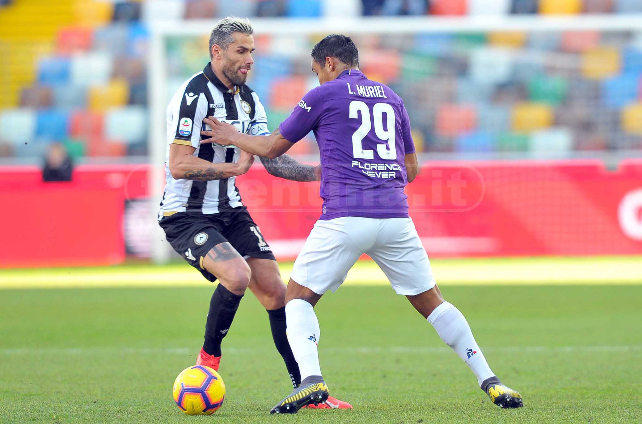 UDINESE-FIORENTINA 03-02-2019 LUIS MURIEL E VALON BHERAMI. SILPRESS