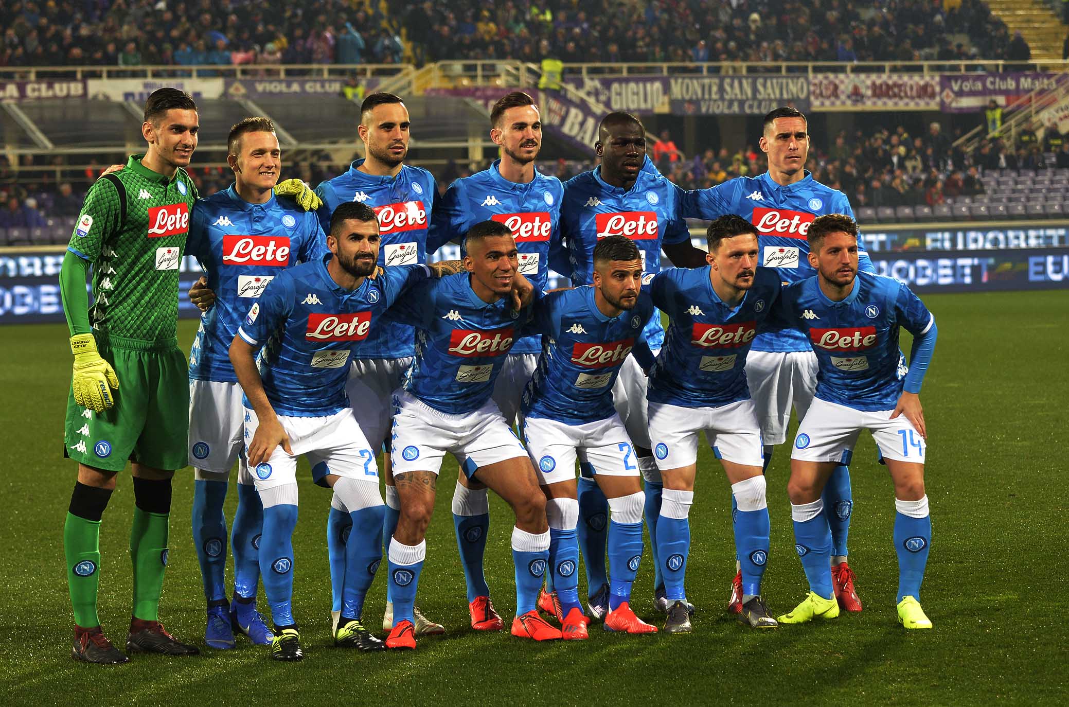 FIORENTINA-NAPOLI 09-02-2019 SQUADRA DEL NAPOLI. GALASSI SILVANO/SILPRESS