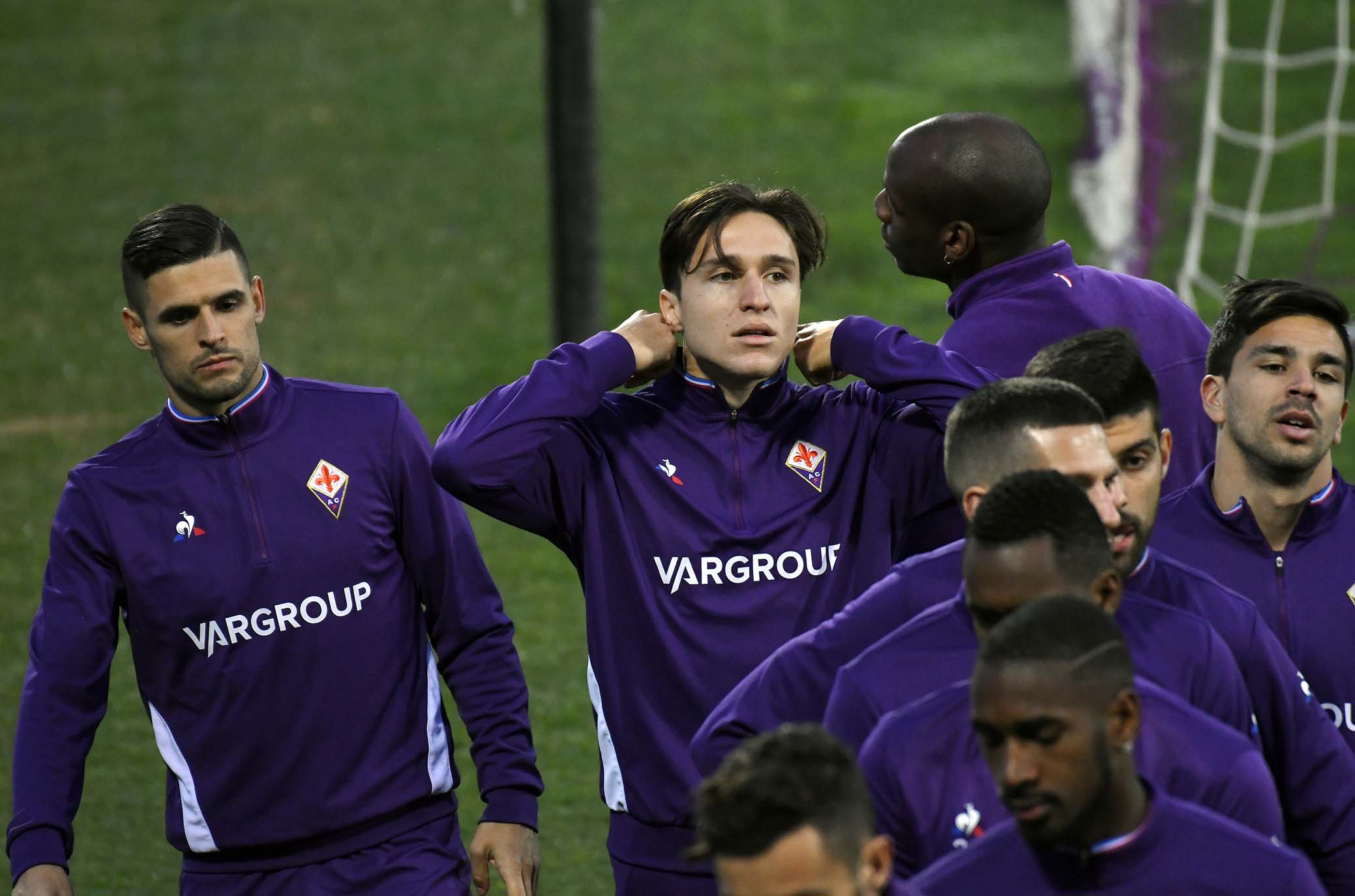 FIORENTINA 25-02-2019 VINCENT LAURINI, FEDERICO CHIESA E GIOVANNI SIMEONE. GALASSI SILVANO/SILPRESS