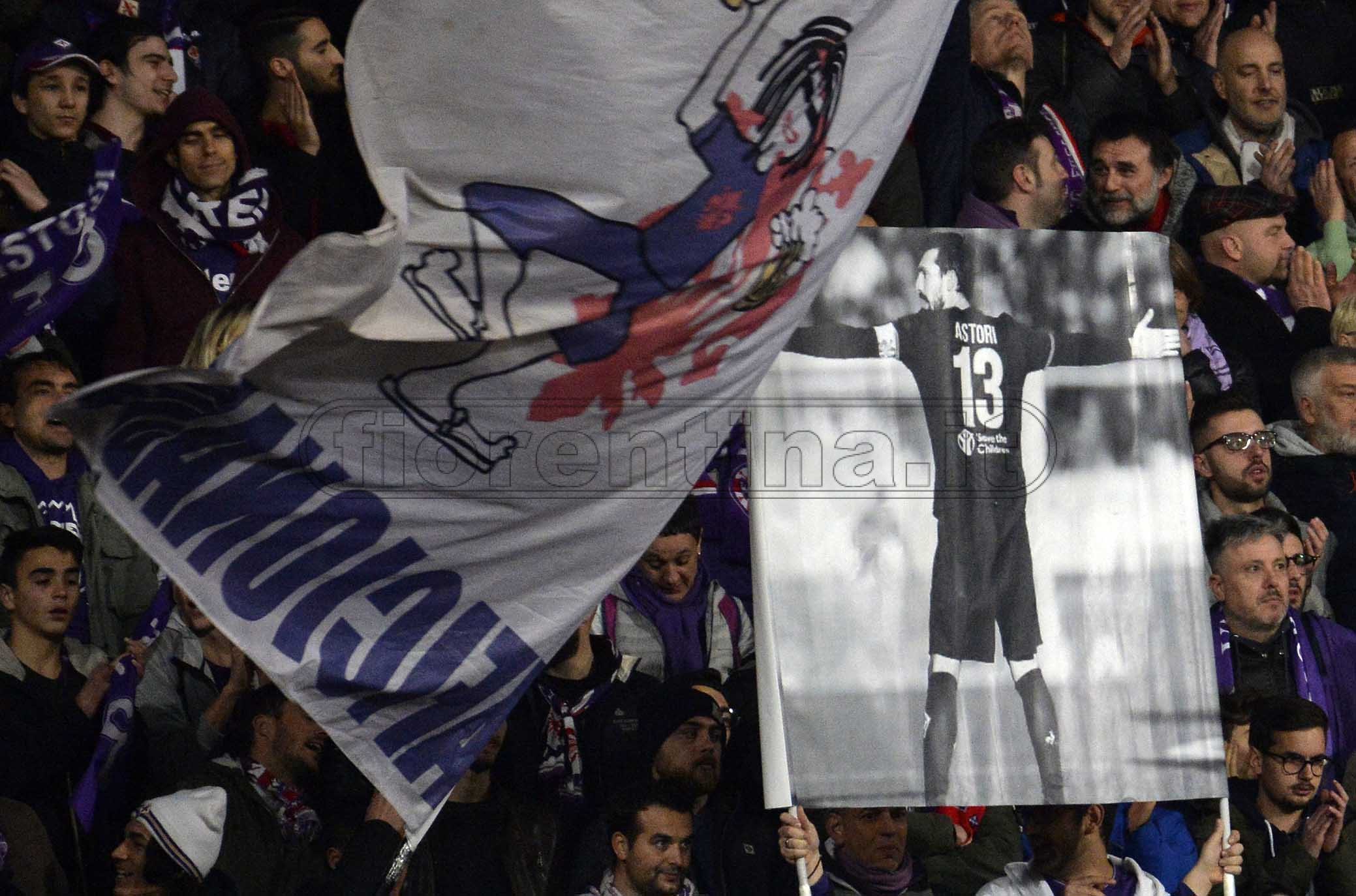 FIORENTINA-ATALANTA 27-02-2019 COPPA ITALIA. COREOGRAFIA IN RICORDO DI DAVIDE ASTORI. GALASSI