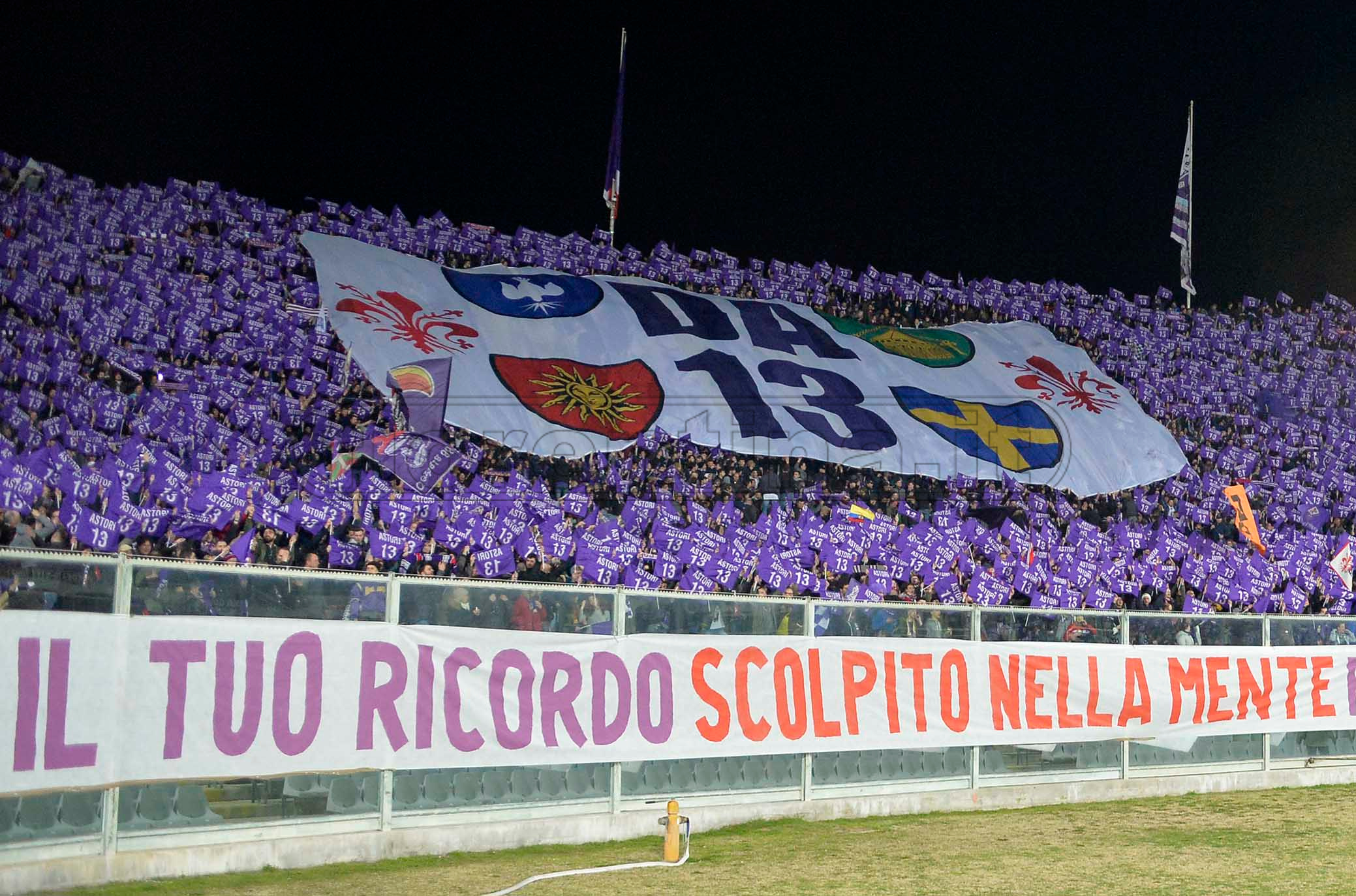 Su tutti i campi della Serie A omaggio ad Astori al 13'