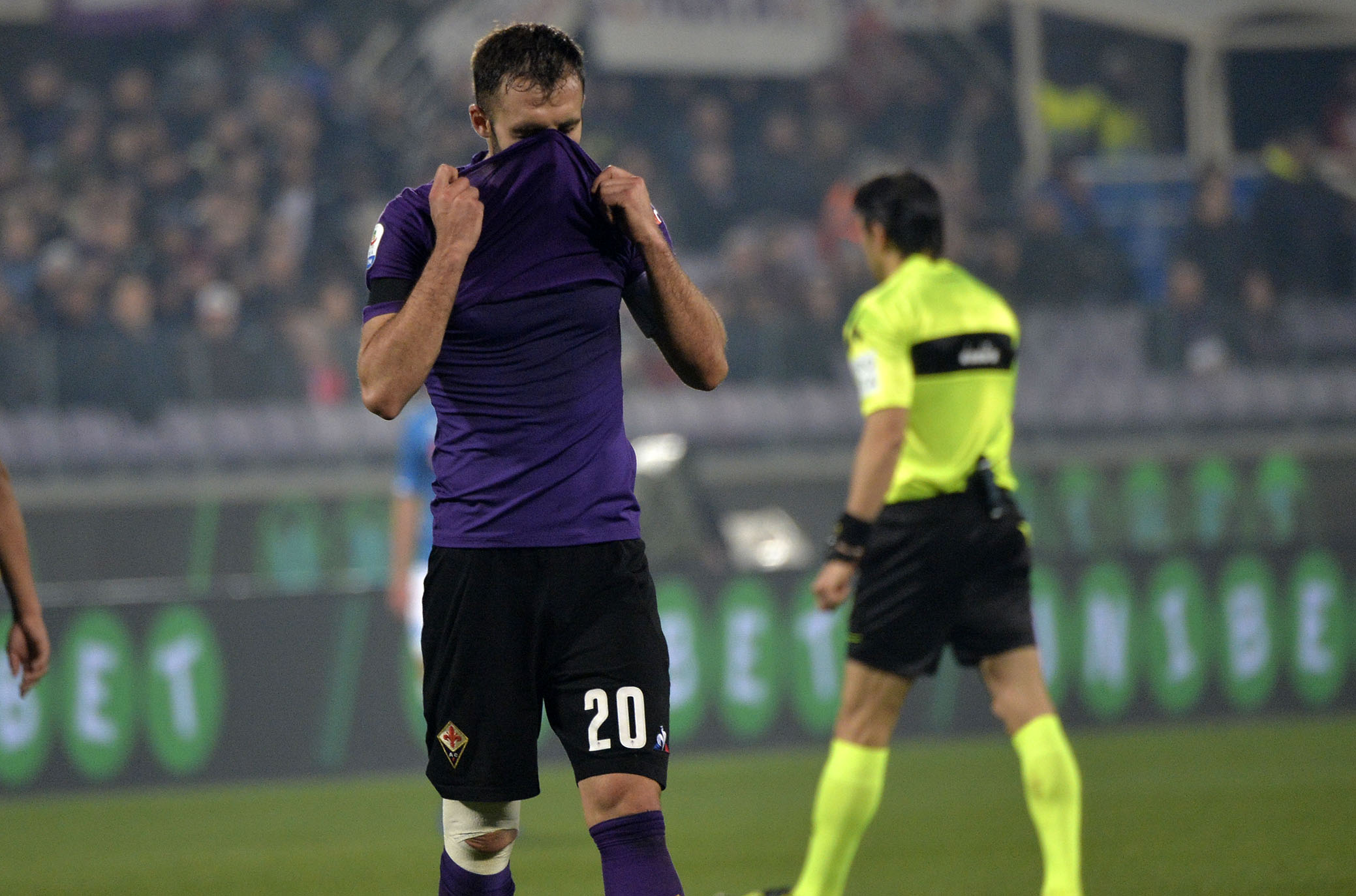 FIORENTINA-NAPOLI 09-02-2019 GERMAN PEZZELLA INFORTUNATO . GALASSI SILVANO/SILPRESS