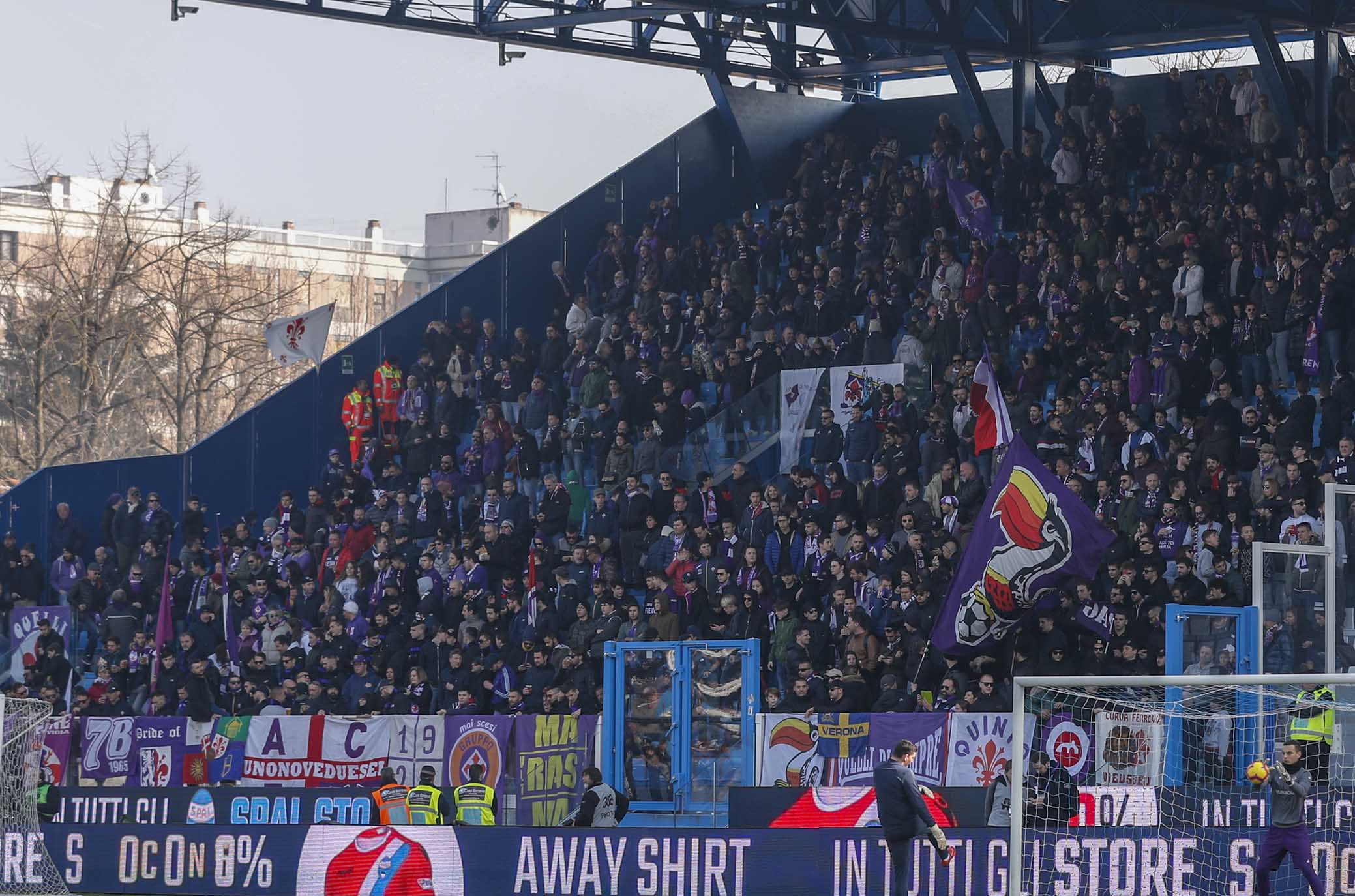 FERRARA - ITALY, 17-02-19 - 24° GIORNATA DI CAMPIONATO SERIE A TIM - STADIO PAOLO MAZZA : SPAL VS FIORENTINA, FOTO DI CASTALDI, NELLA FOTO: TIFOSI DELLA FIORENTINA