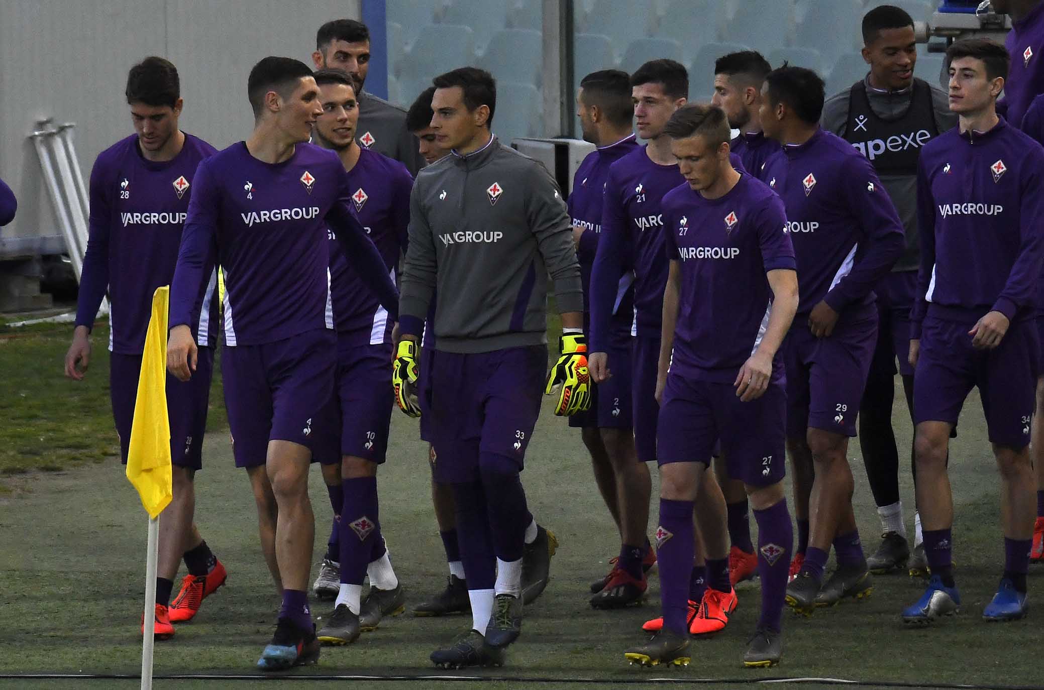 FIORENTINA 25-02-2019 I GIOCATORI DELLA FIORENTINA SALUTANO I TIFOSI. GALASSI SILVANO/SILPRESS