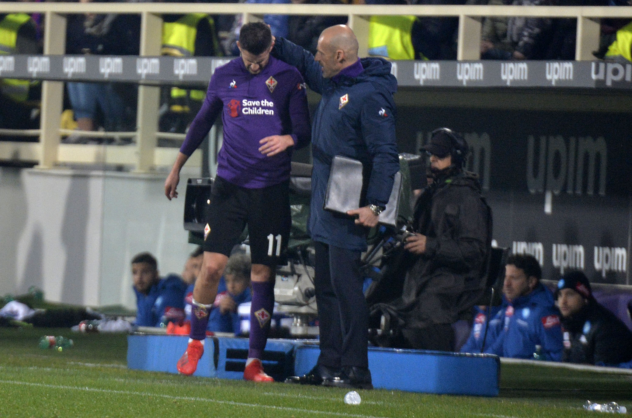 FIORENTINA-NAPOLI 09-02-2019 KEVIN MIRALLAS INFORTUNATO . GALASSI SILVANO/SILPRESS