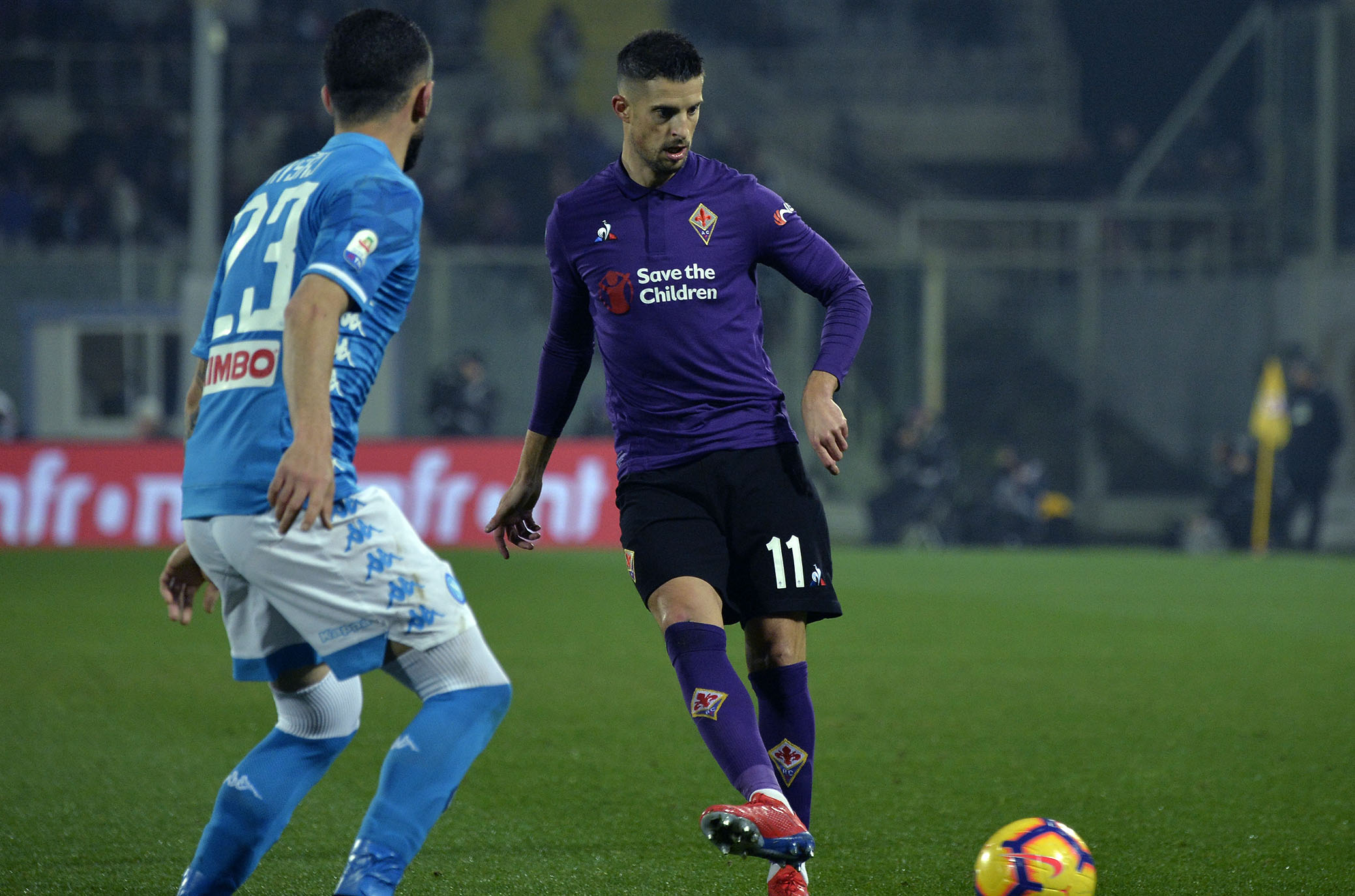FIORENTINA-NAPOLI 09-02-2019 KEVIN MIRALLAS INFORTUNATO . GALASSI SILVANO/SILPRESS