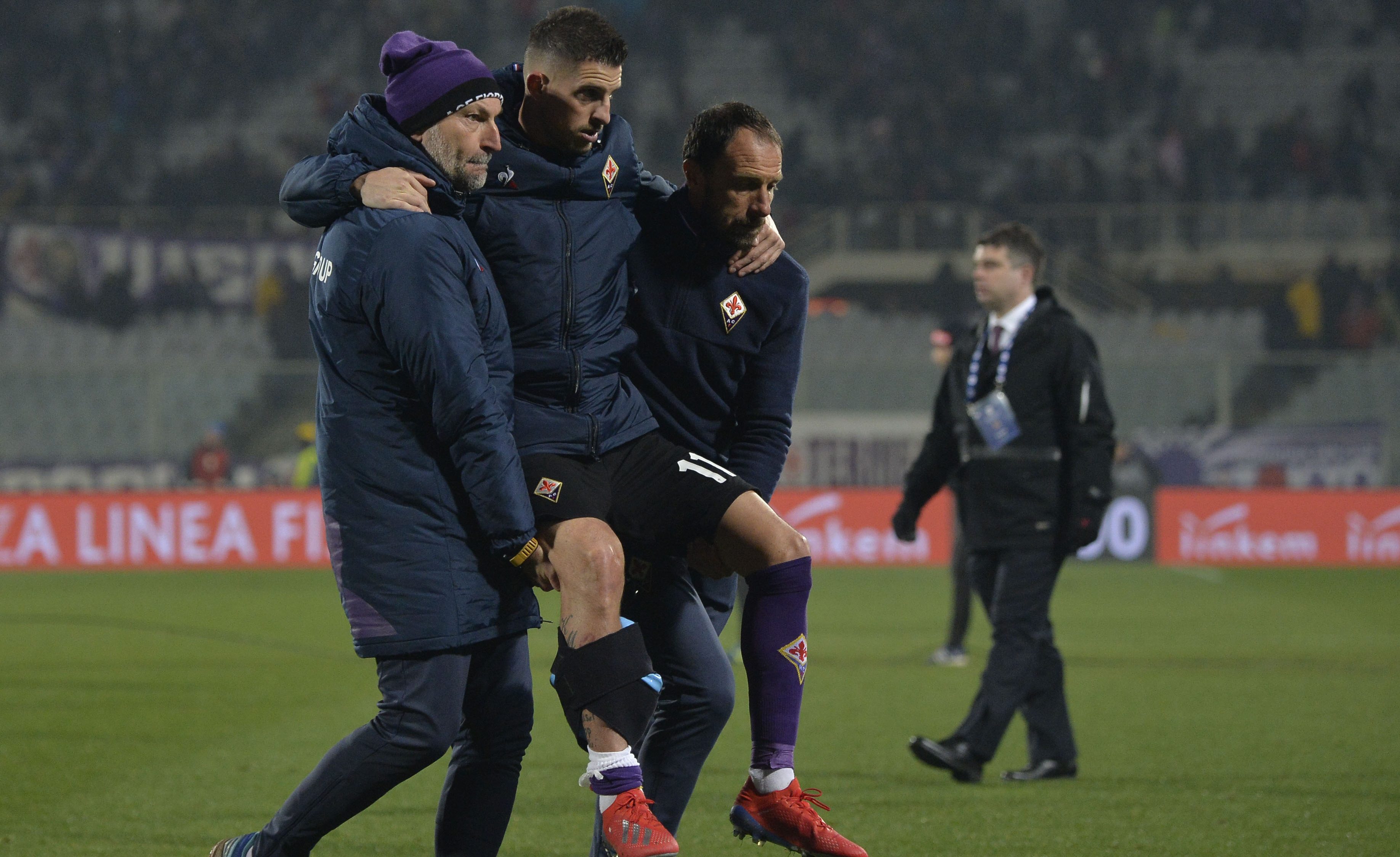 FIORENTINA-NAPOLI 09-02-2019 KEVIN MIRALLAS INFORTUNATO . GALASSI SILVANO/SILPRESS