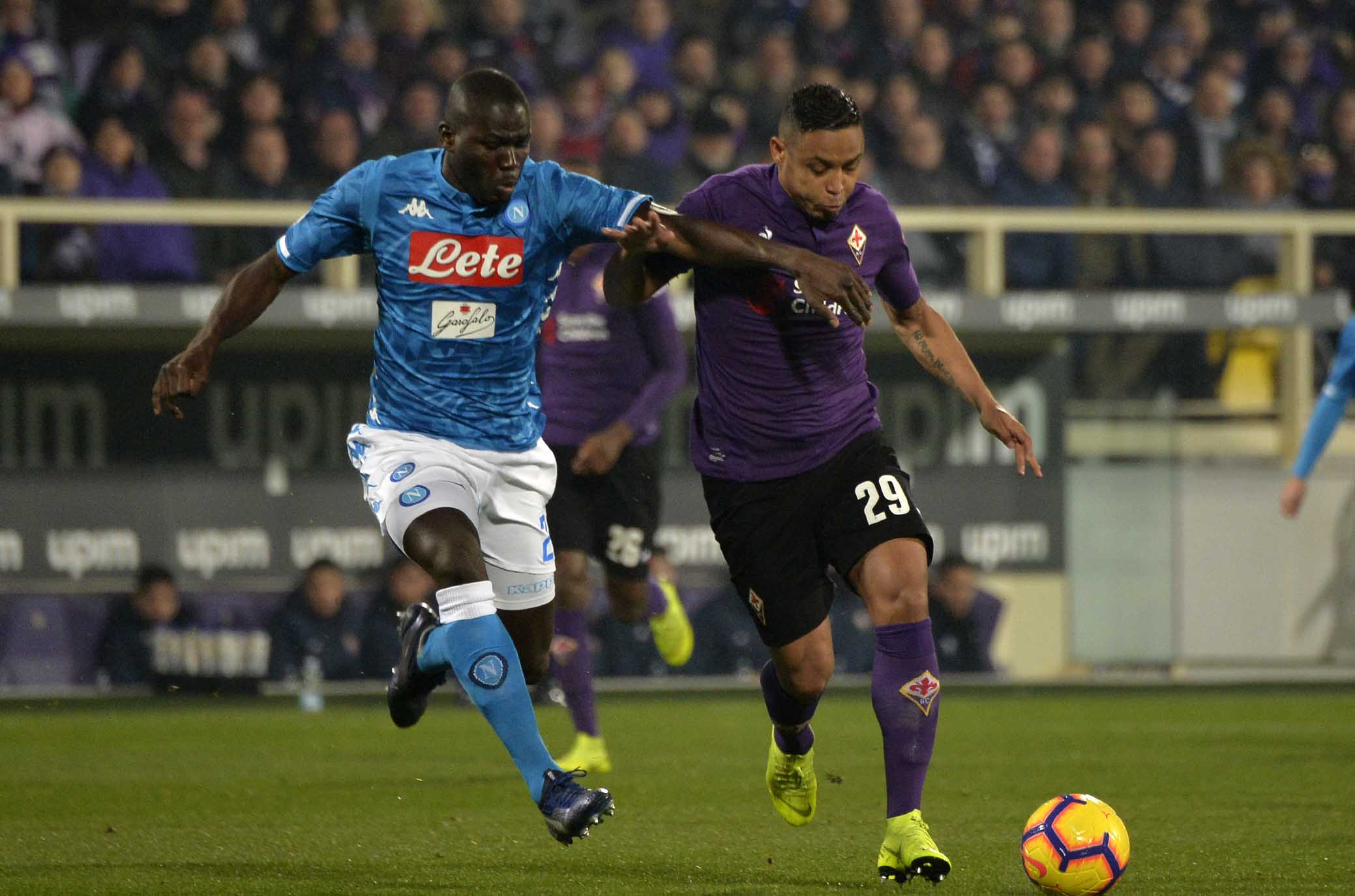 FIORENTINA-NAPOLI 09-02-2019 LUIS MURIEL E KOULIBALY. GALASSI SILVANO/SILPRESS