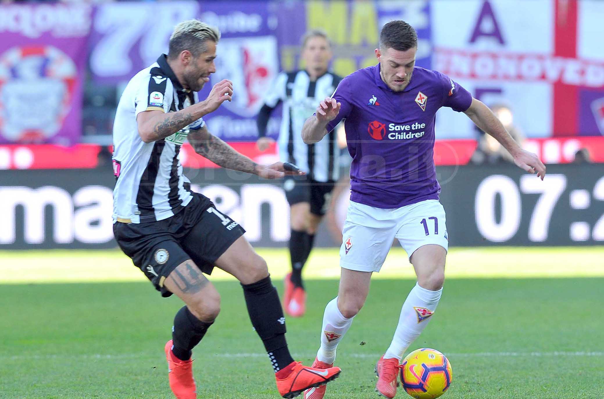 UDINESE-FIORENTINA 03-02-2019 JORDAN VERETOUT E VALON BHERAMI. SILPRESS
